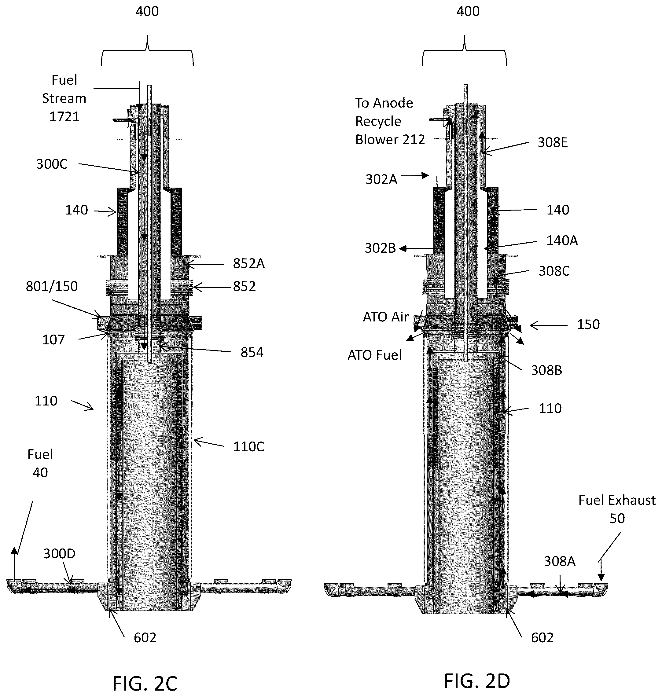 Patent US12315972 Figure 3 – Solid oxide fuel cell system containing low temperature oxidizer and method of operating same with reduced carbon monoxide output