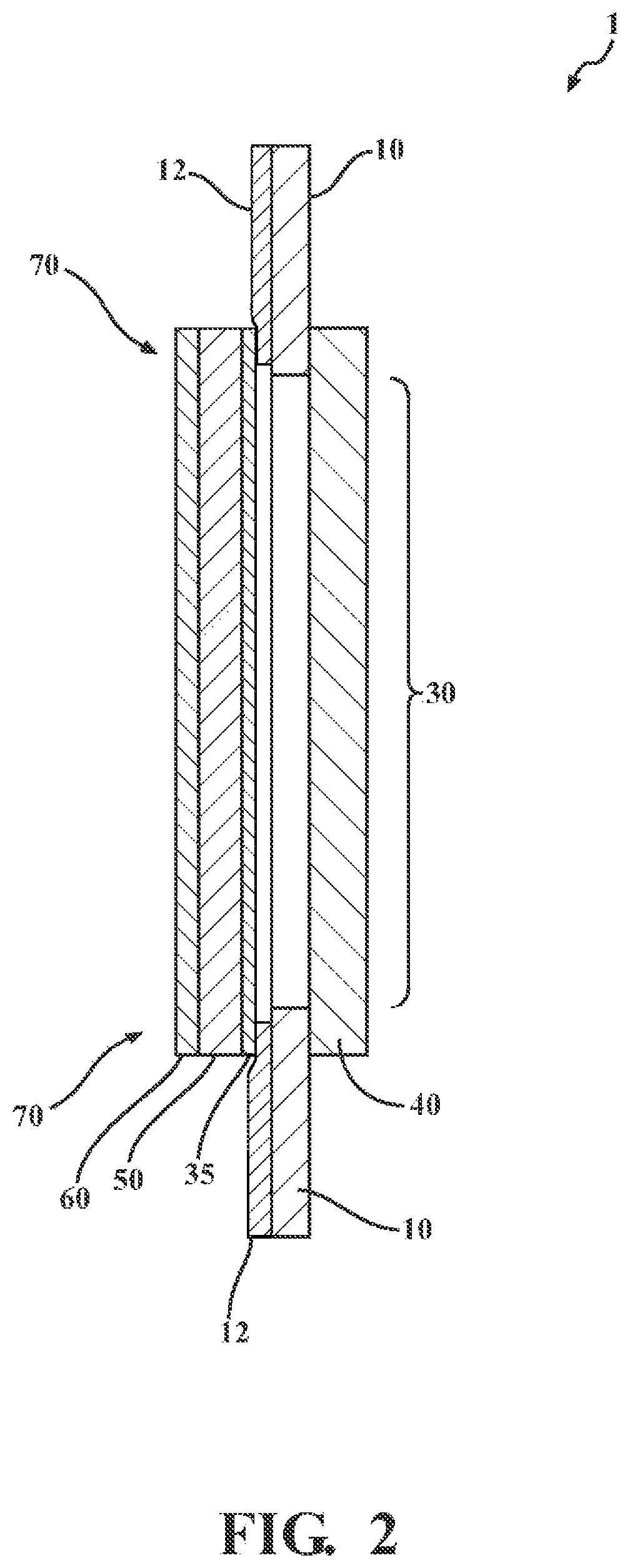 Patent US12315973 Figure 2 – System for fuel cell membrane edge protection via a gas diffusion layer including patterned wettability