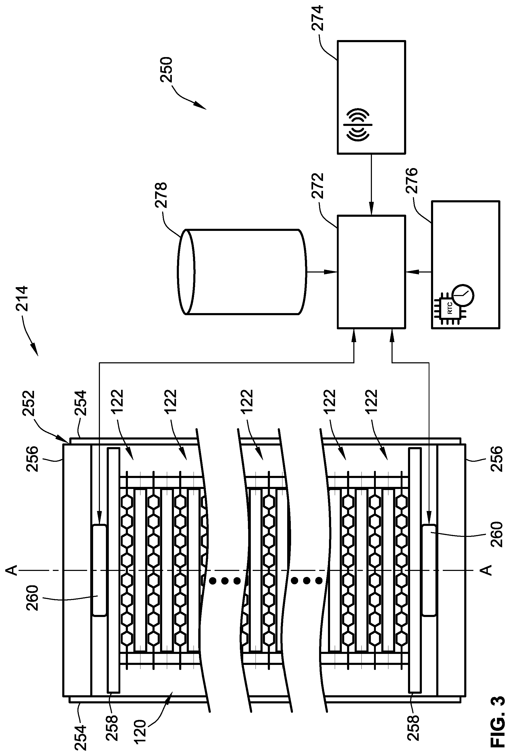 Patent US12315977 Figure 3 – Shock-force mitigation systems and methods for electrochemical fuel cell stacks