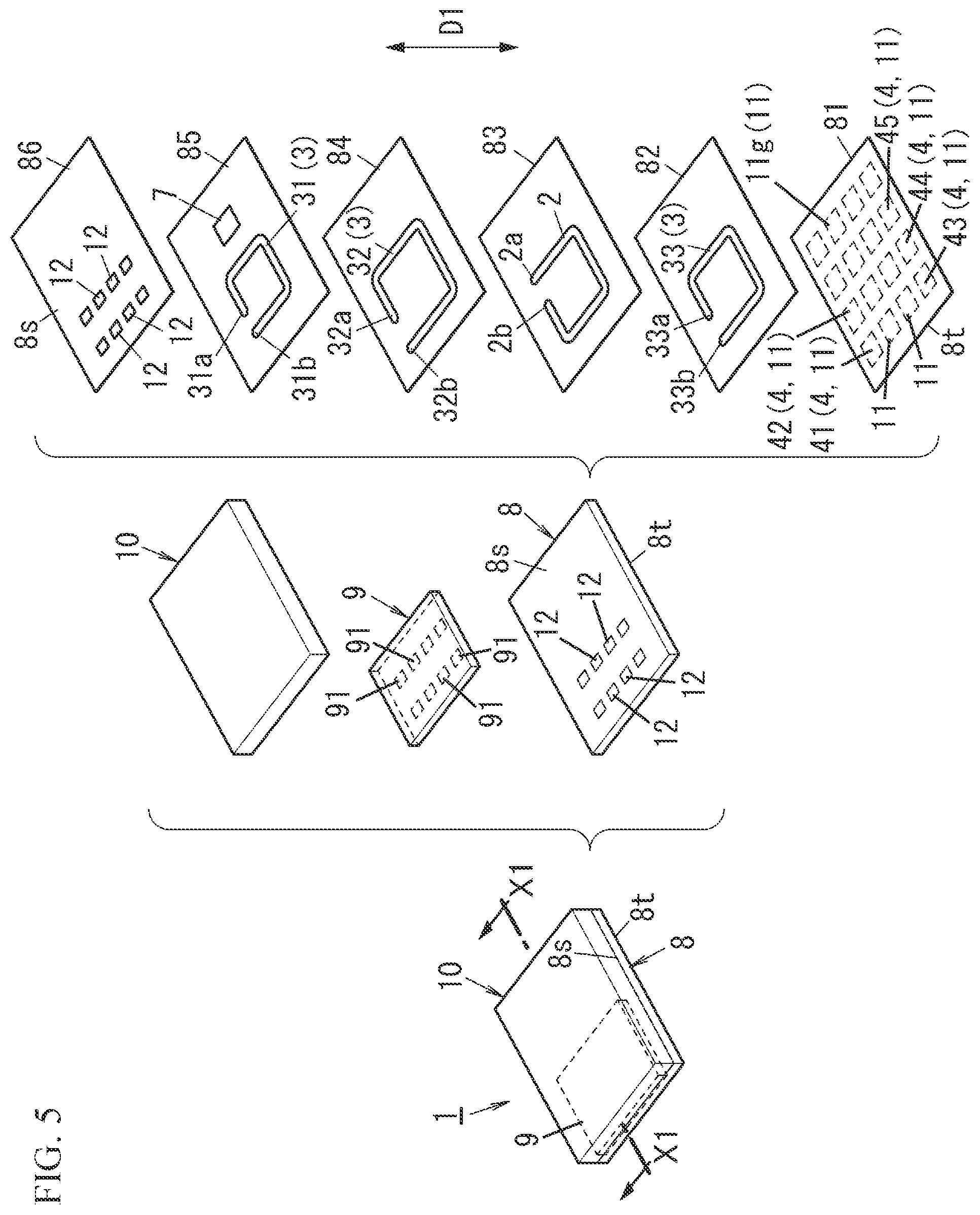 Patent US12315982 Figure 5 – Directional coupler, high-frequency module, and communication device