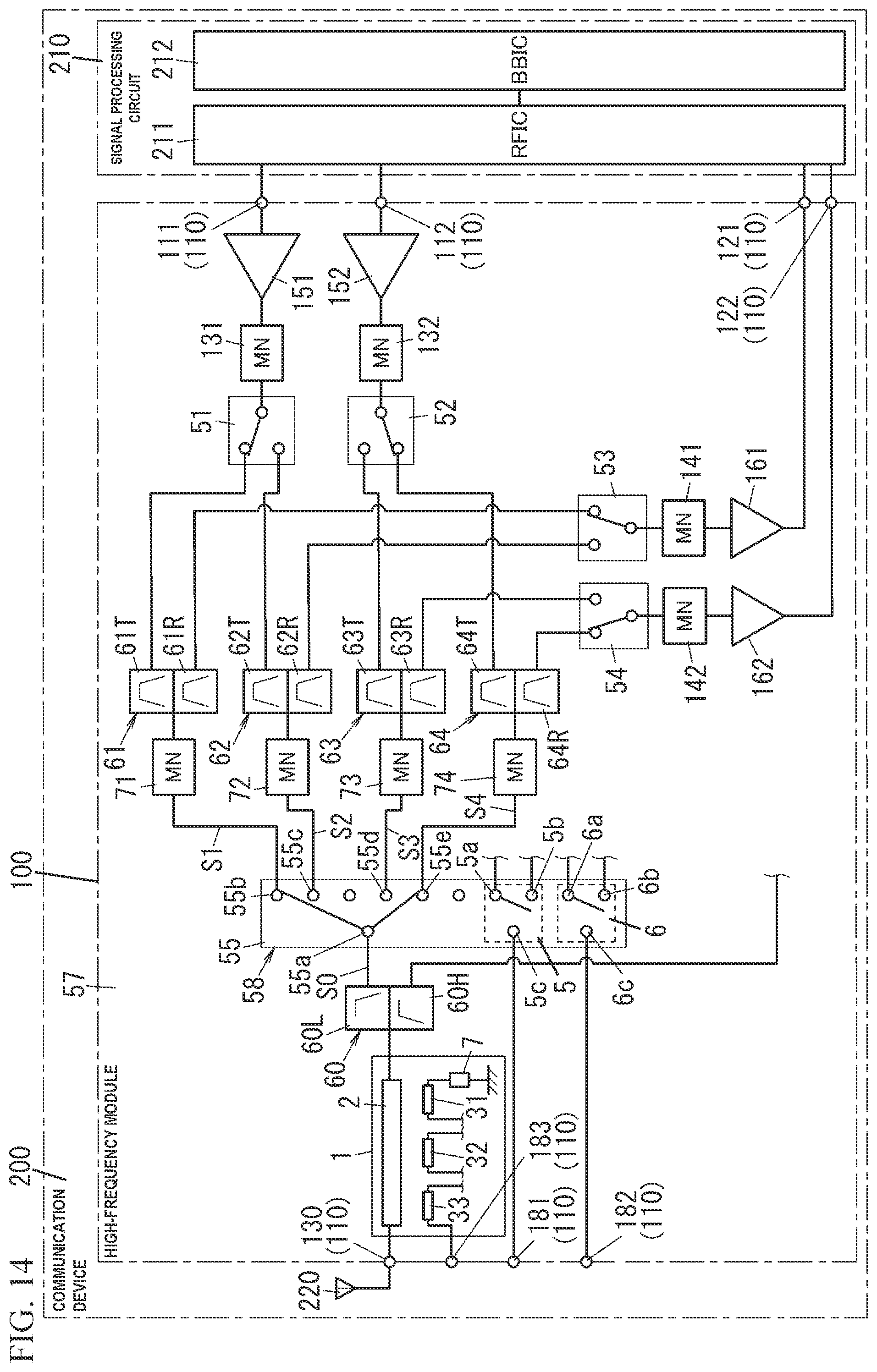 Patent US12315982 Figure 14 – Directional coupler, high-frequency module, and communication device