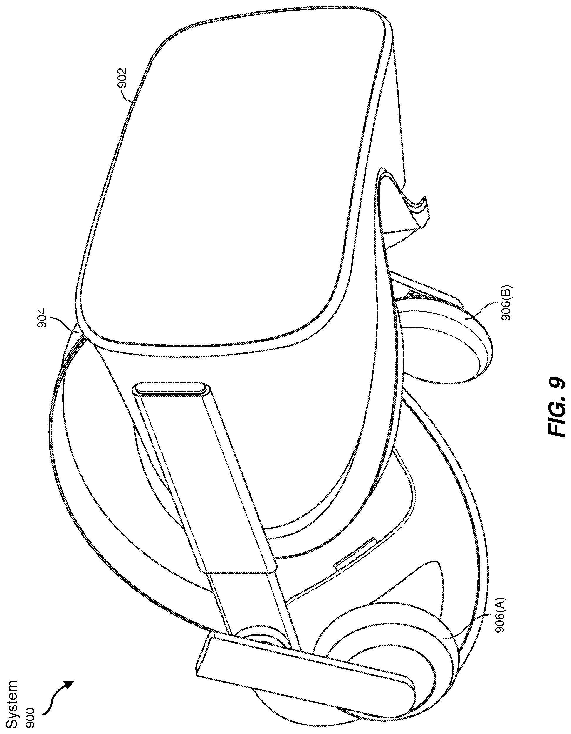 Patent US12315984 Figure 10 – Transparent antenna coexisting with other transparent structures in augmented reality glass lenses