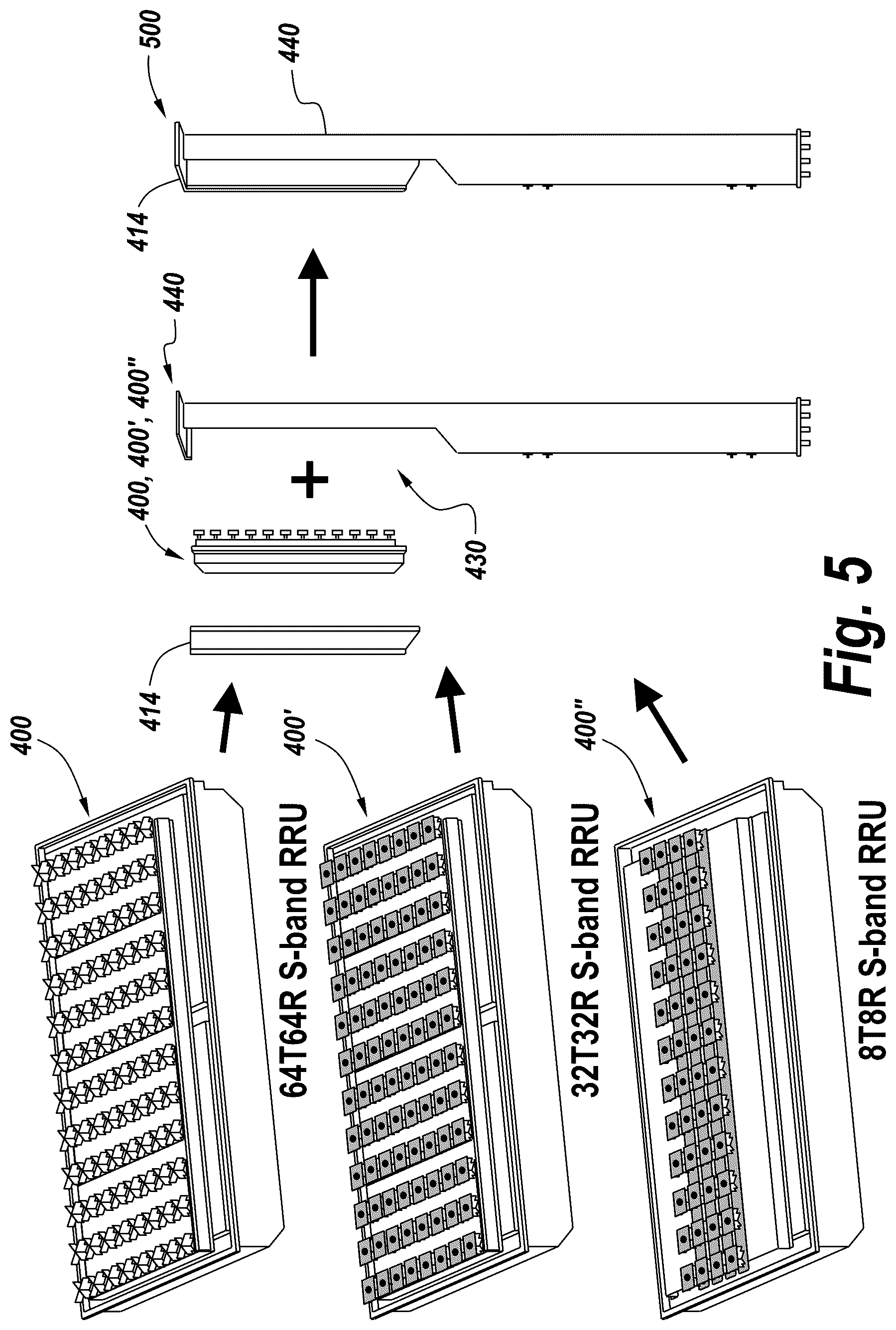 Patent US12315990 Figure 8 – Base station antenna with high performance active antenna system (AAS) integrated therein