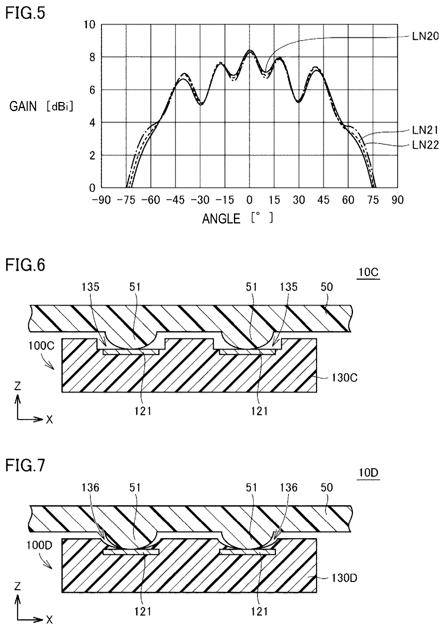 Patent US12315993 Figure 5 – Communication device including a pressing member in contact with a cover member and a dielectric substrate