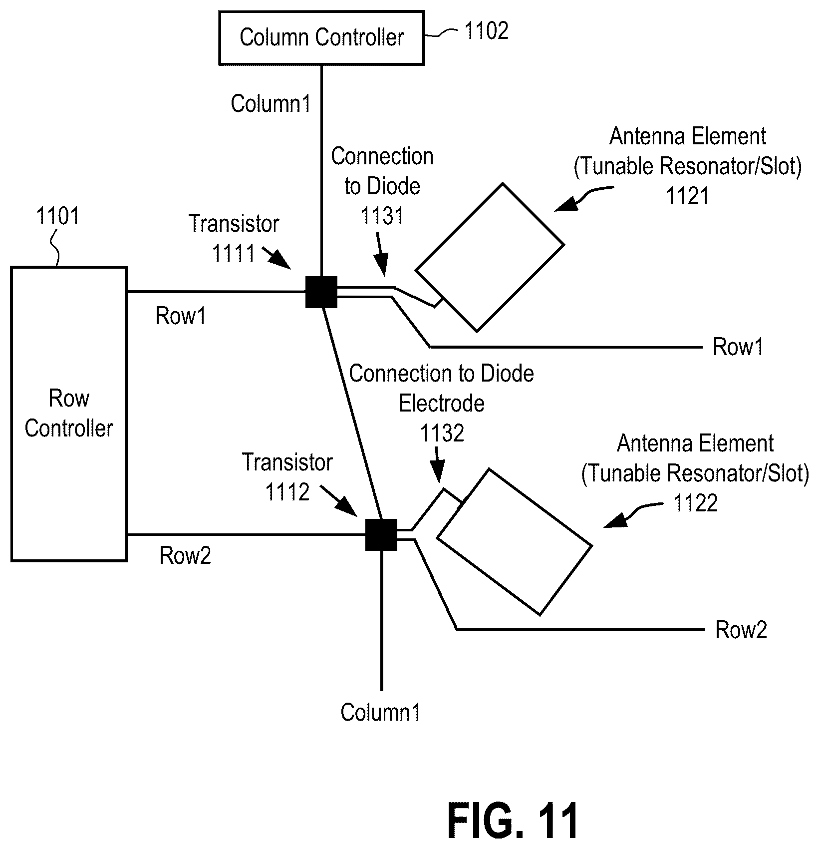 Patent US12316001 Figure 9 – Hybrid center-fed edge-fed metasurface antenna with dual-beam capabilities