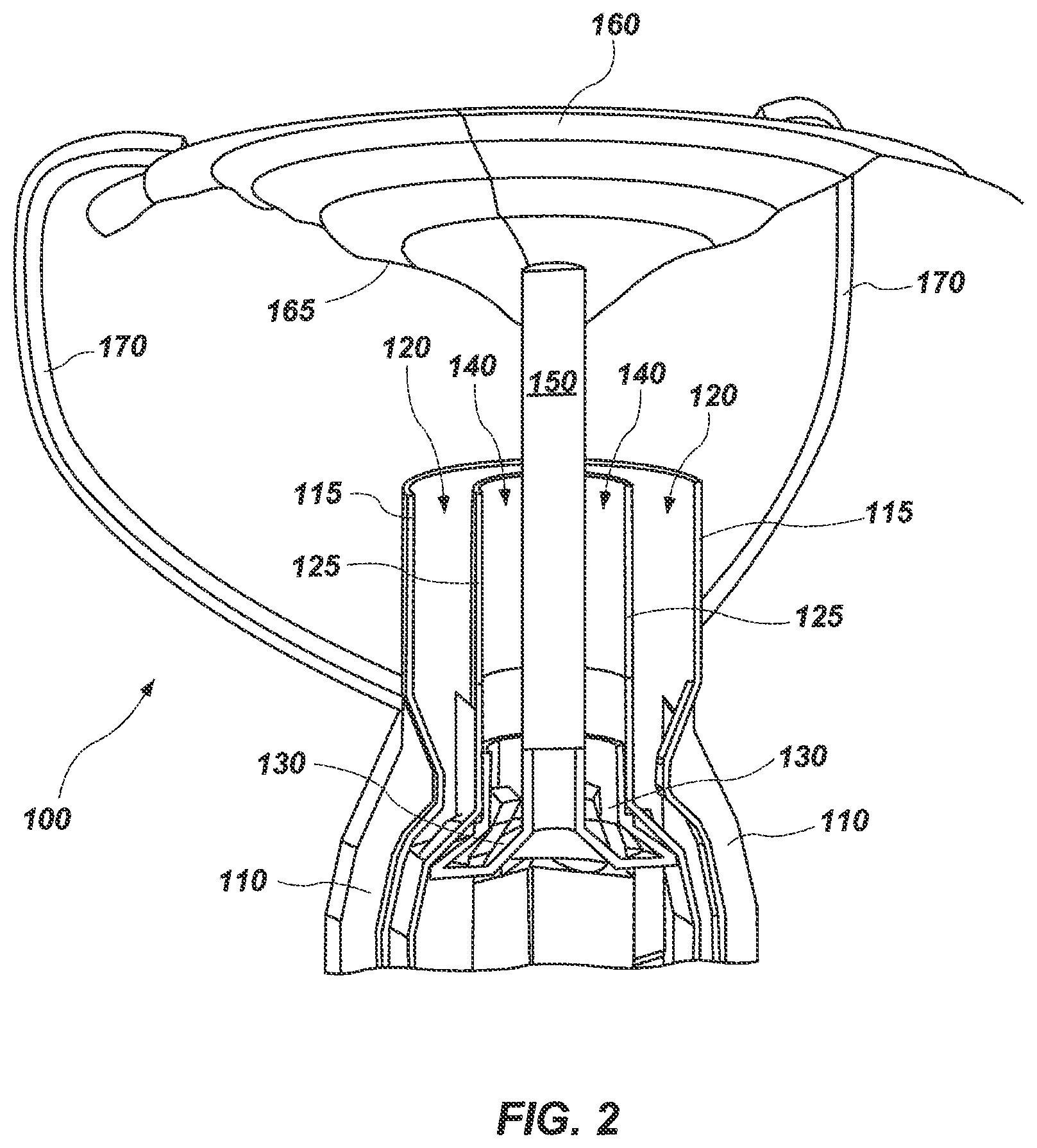 Patent US12316003 Figure 2 – Dual-band integrated printed antenna feed