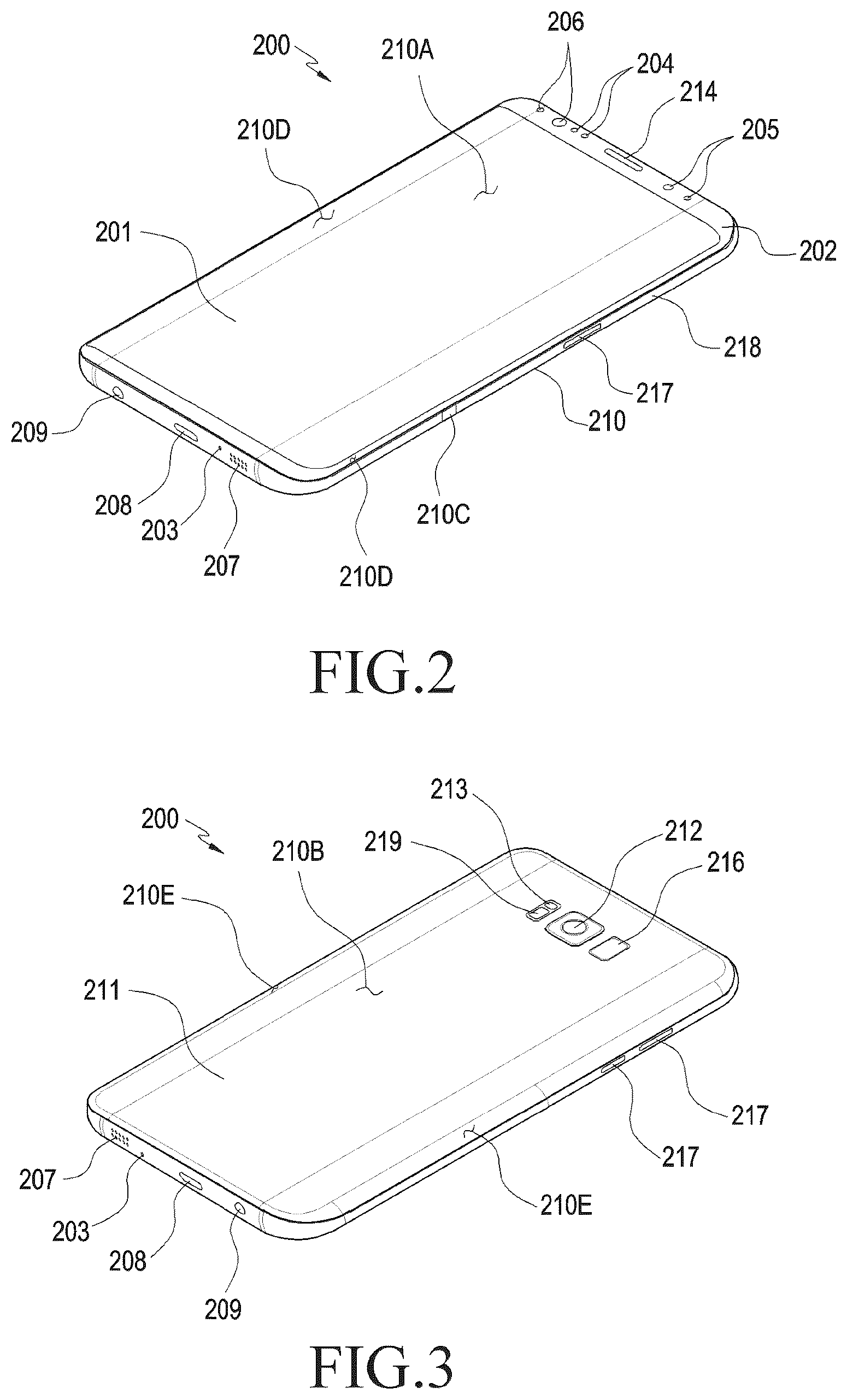 Patent US12316008 Figure 2 – Antenna device and electronic device including the same