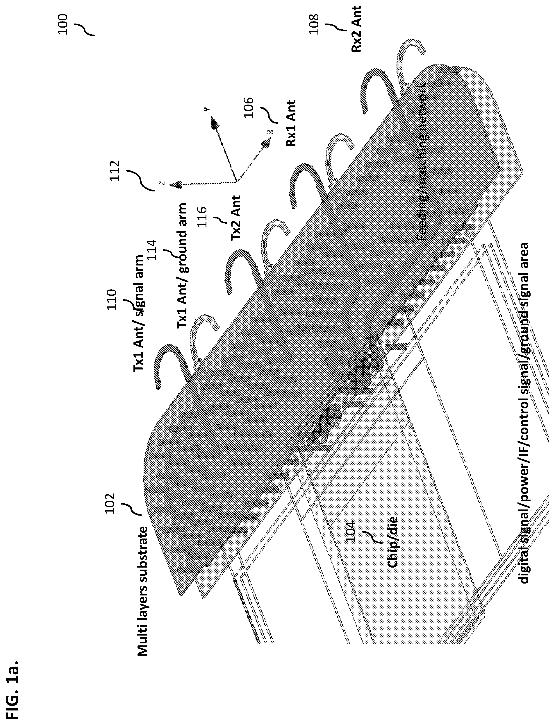 Patent US12316010 — Method and apparatus for millimeter wave antenna array — Figure 1