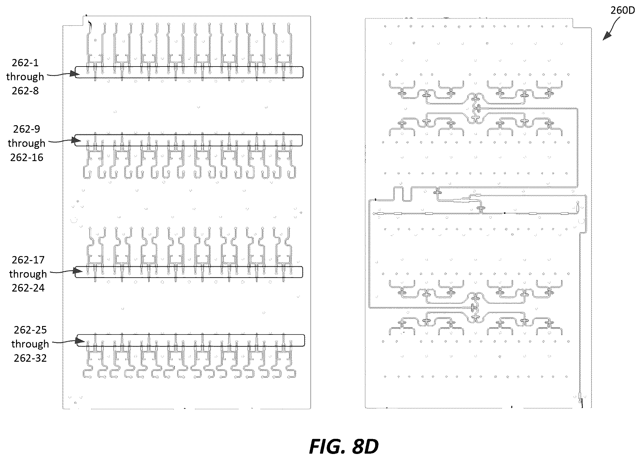 Patent US12316012 Figure 9 – Base station antennas having calibration circuit connections that provide improved in-column and/or adjacent cross-column isolation