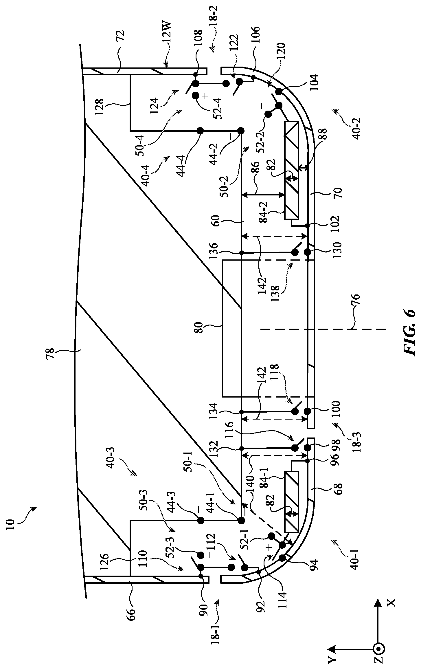 Patent US12316015 Figure 6 – Electronic devices with multiple low band antennas