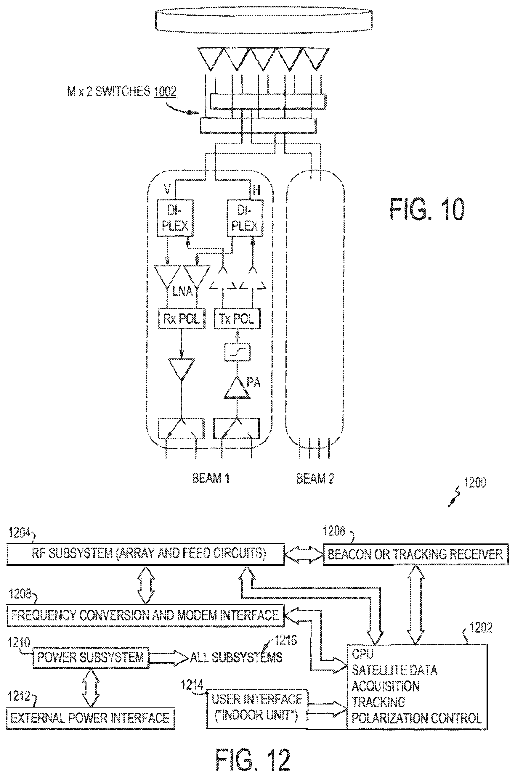 Patent US12316016 Figure 10 – Multi-band lens antenna system
