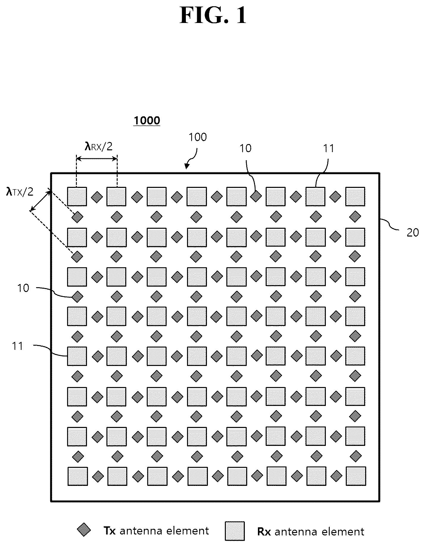 Patent US12316020 Figure 1 – Active phased array antenna
