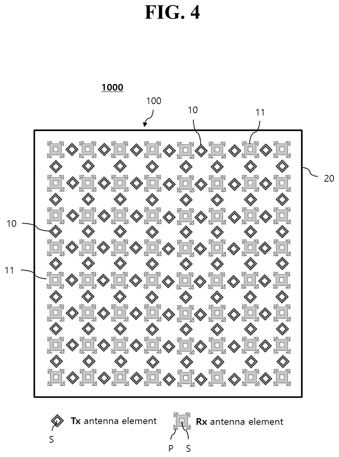 Patent US12316020 Figure 4 – Active phased array antenna