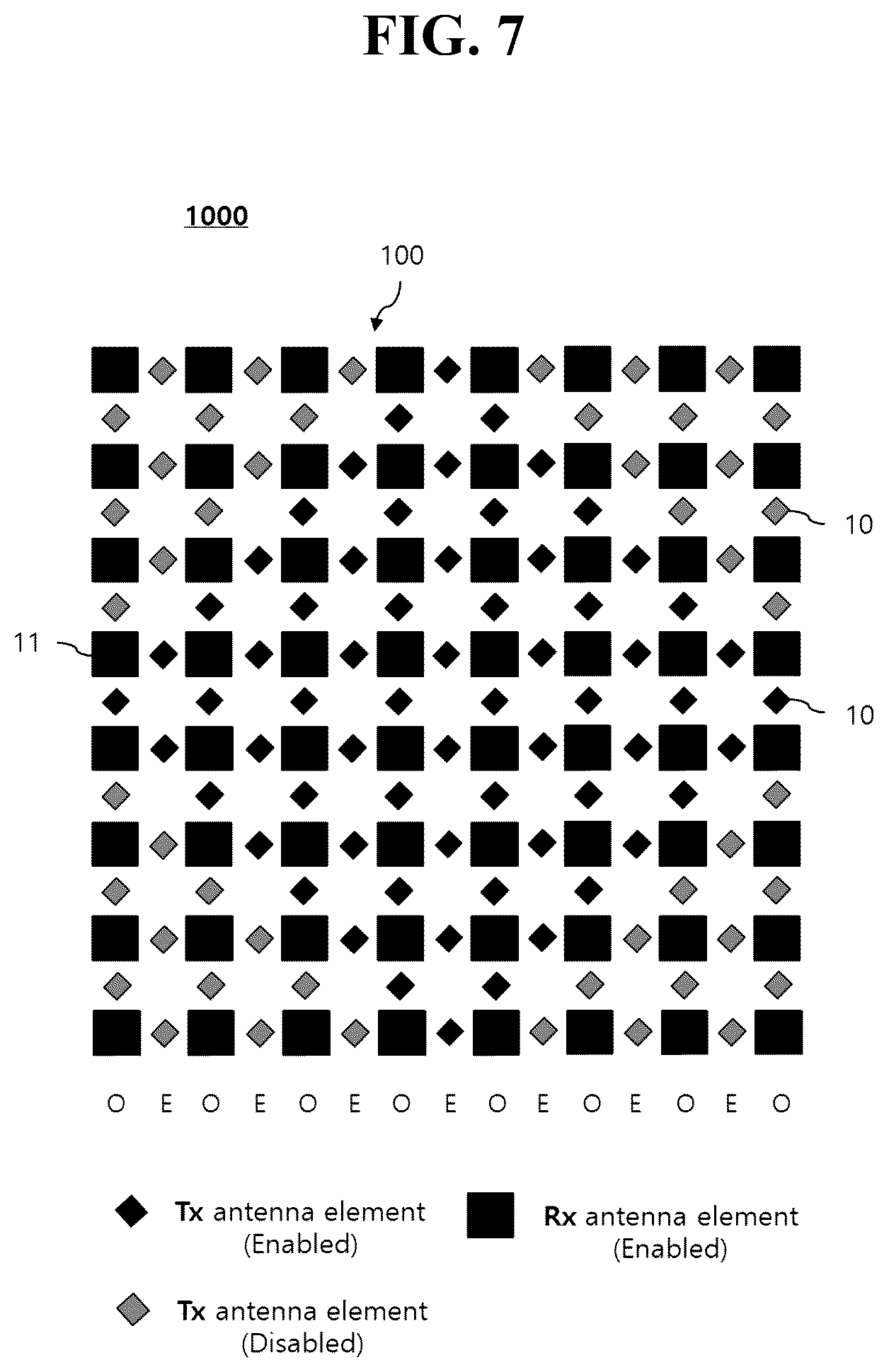 Patent US12316020 Figure 7 – Active phased array antenna