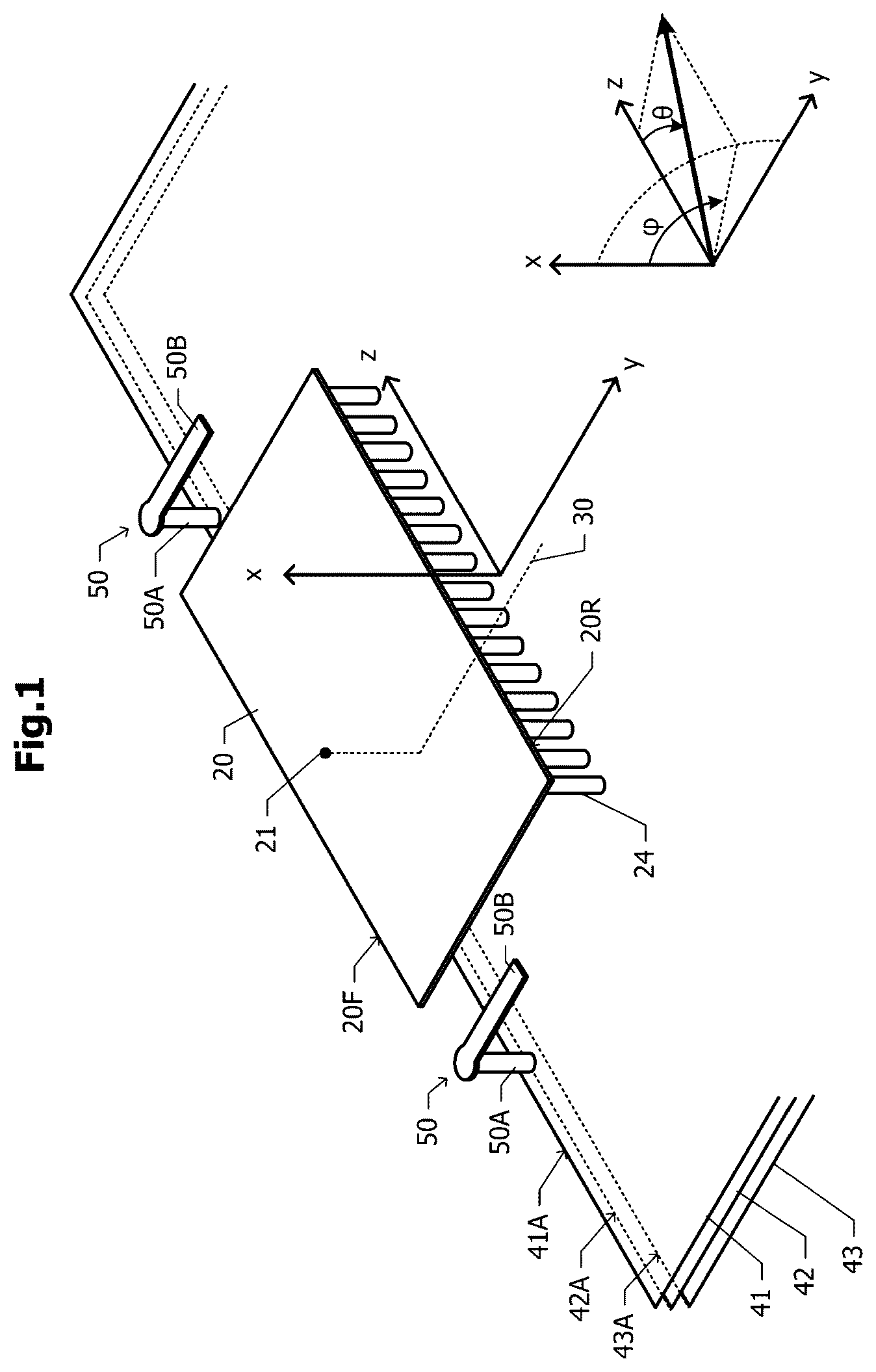 Patent US12316031 Figure 1 – Antenna device