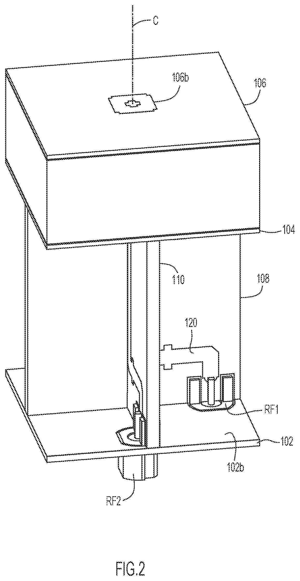 Patent US12316035 Figure 2 – Coincident phase center, microstrip fed, planar ultrawideband modular antenna