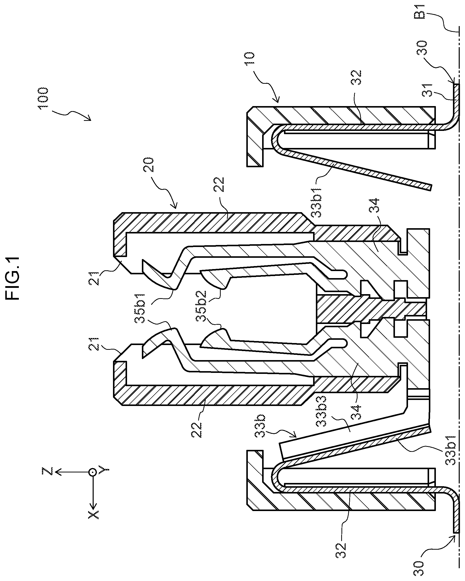 Patent US12316041 Figure 1 – Connector