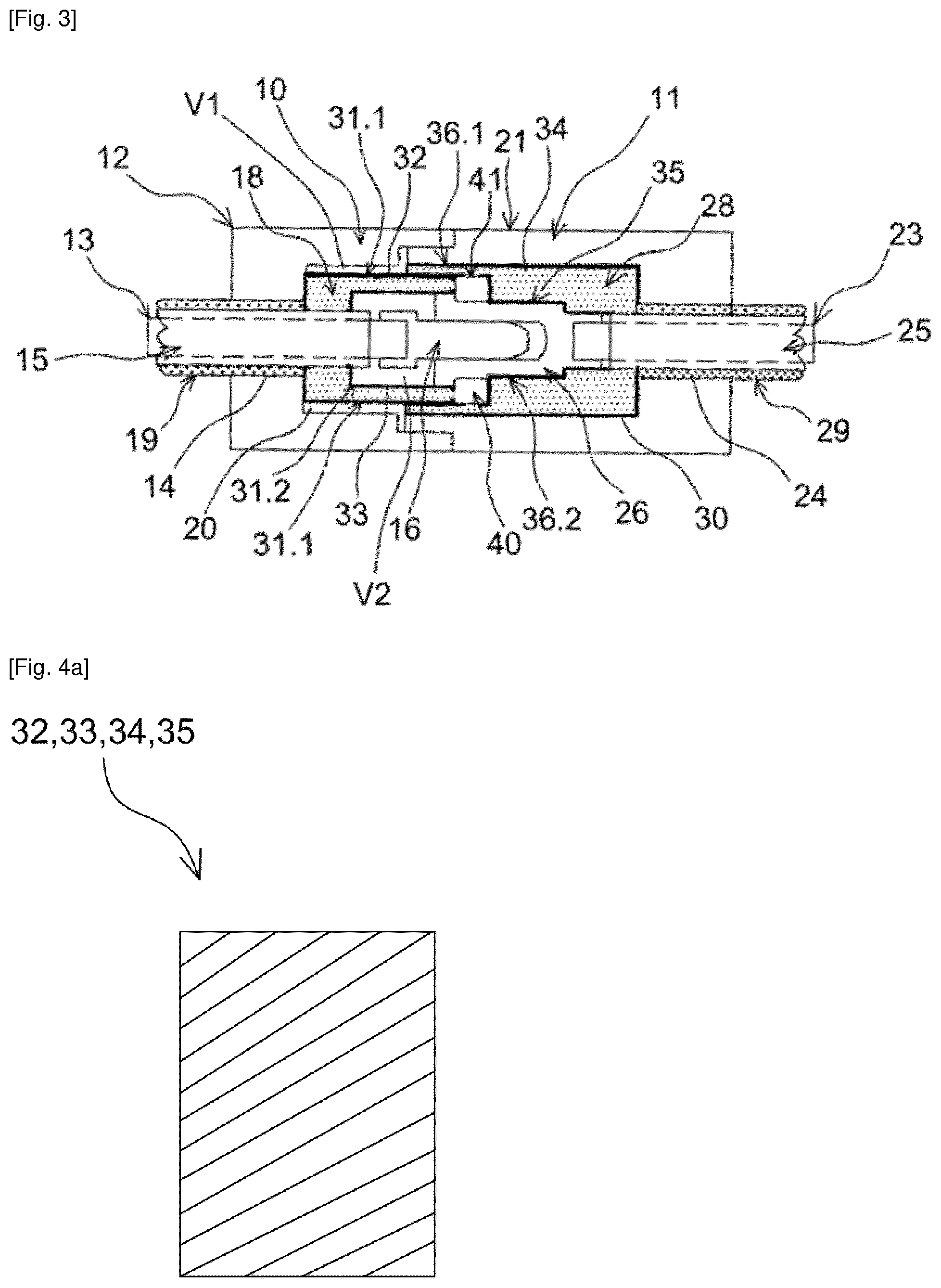Patent US12316045 Figure 2 – High-voltage electrical connector with limited risk of high-frequency AC electric arcs