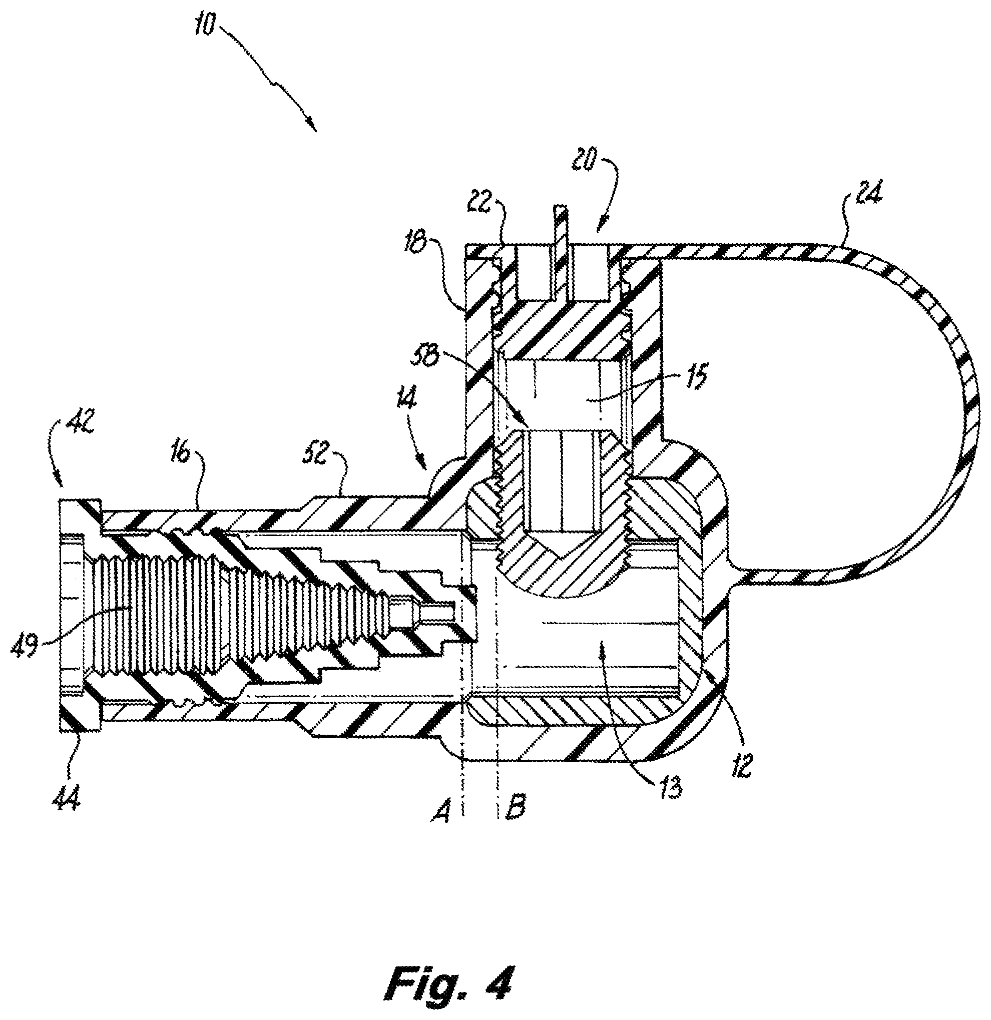 Patent US12316046 Figure 4 – Electrical connector with tethered sealing caps