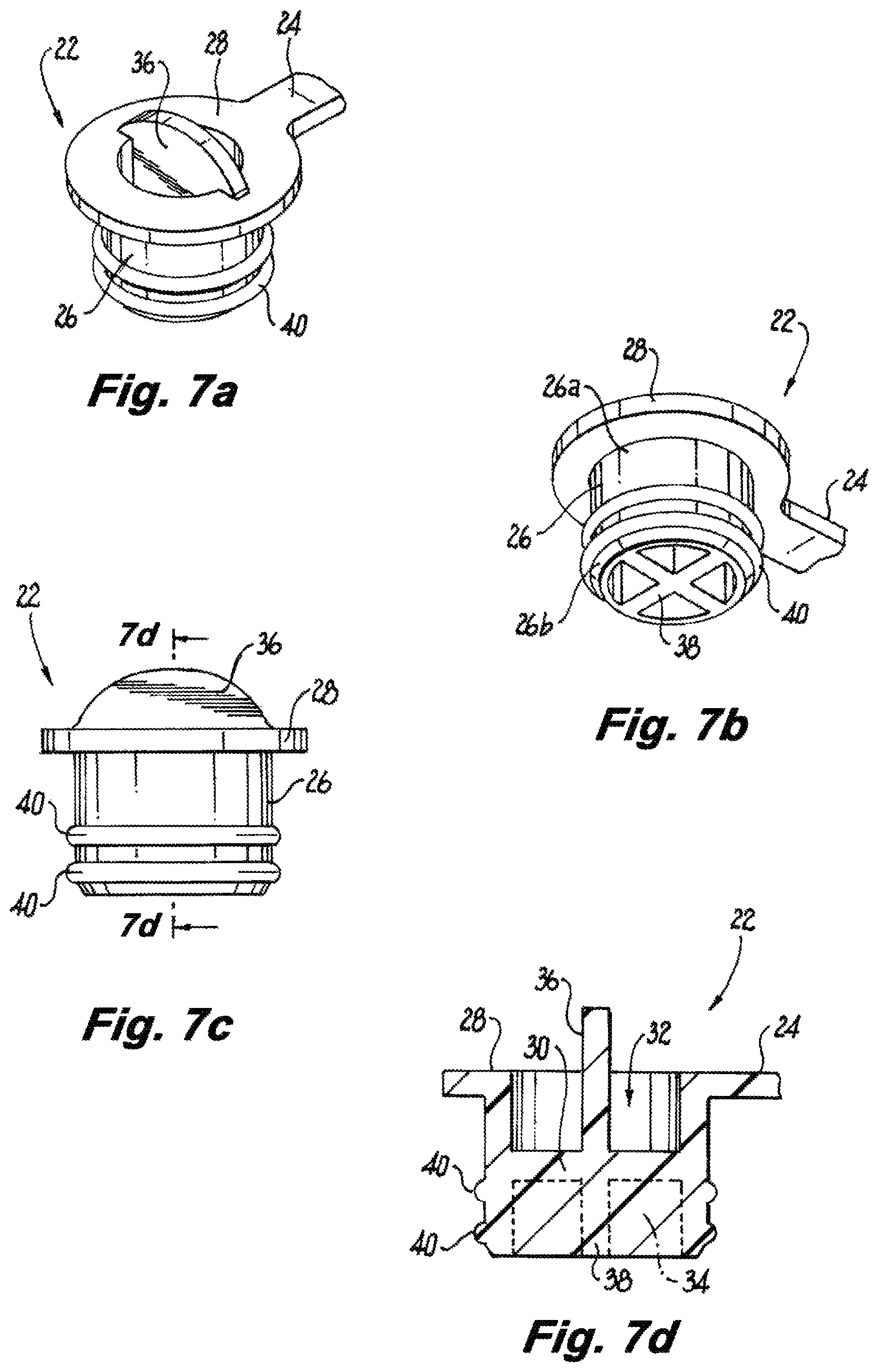 Patent US12316046 Figure 7 – Electrical connector with tethered sealing caps