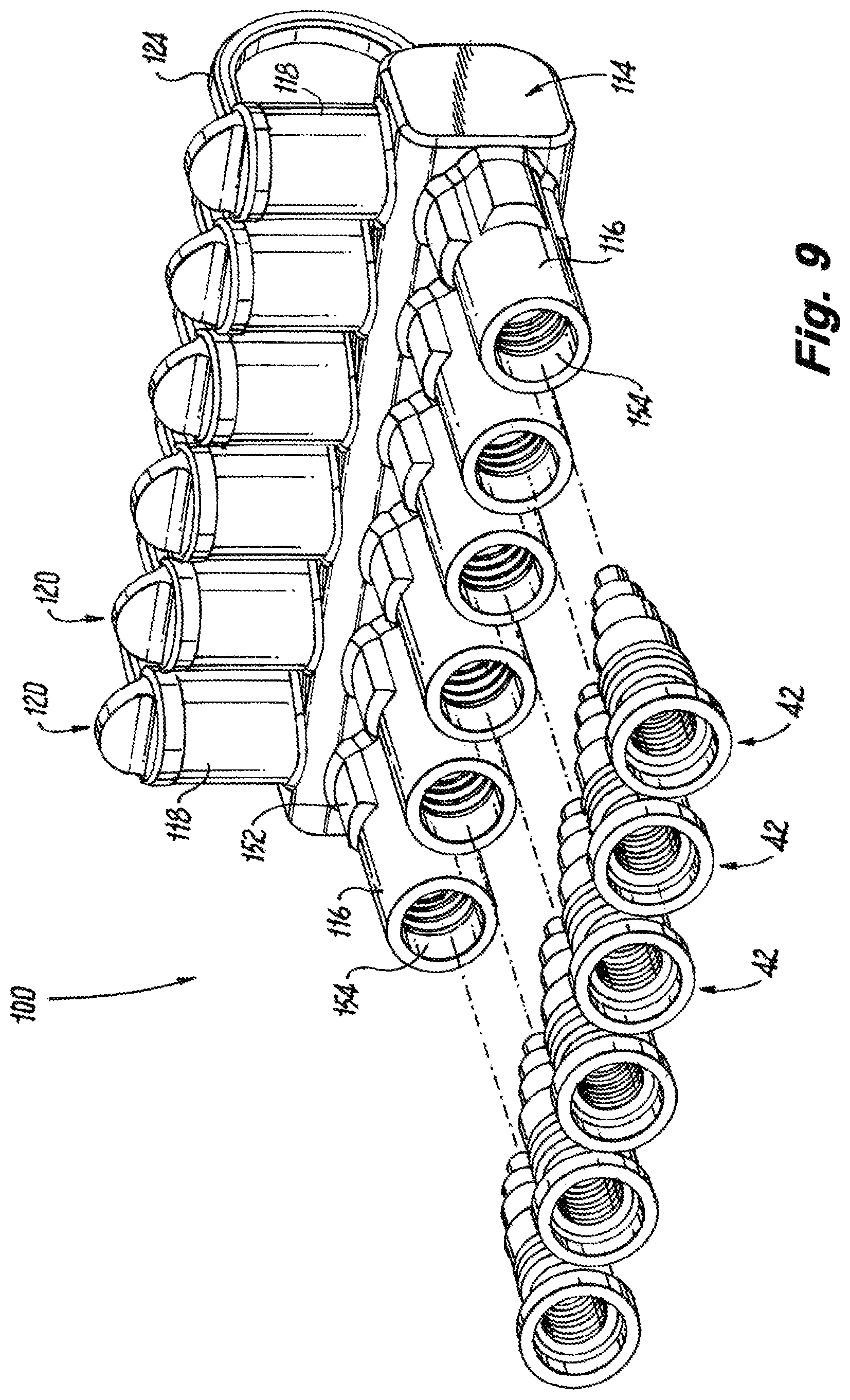 Patent US12316046 Figure 9 – Electrical connector with tethered sealing caps