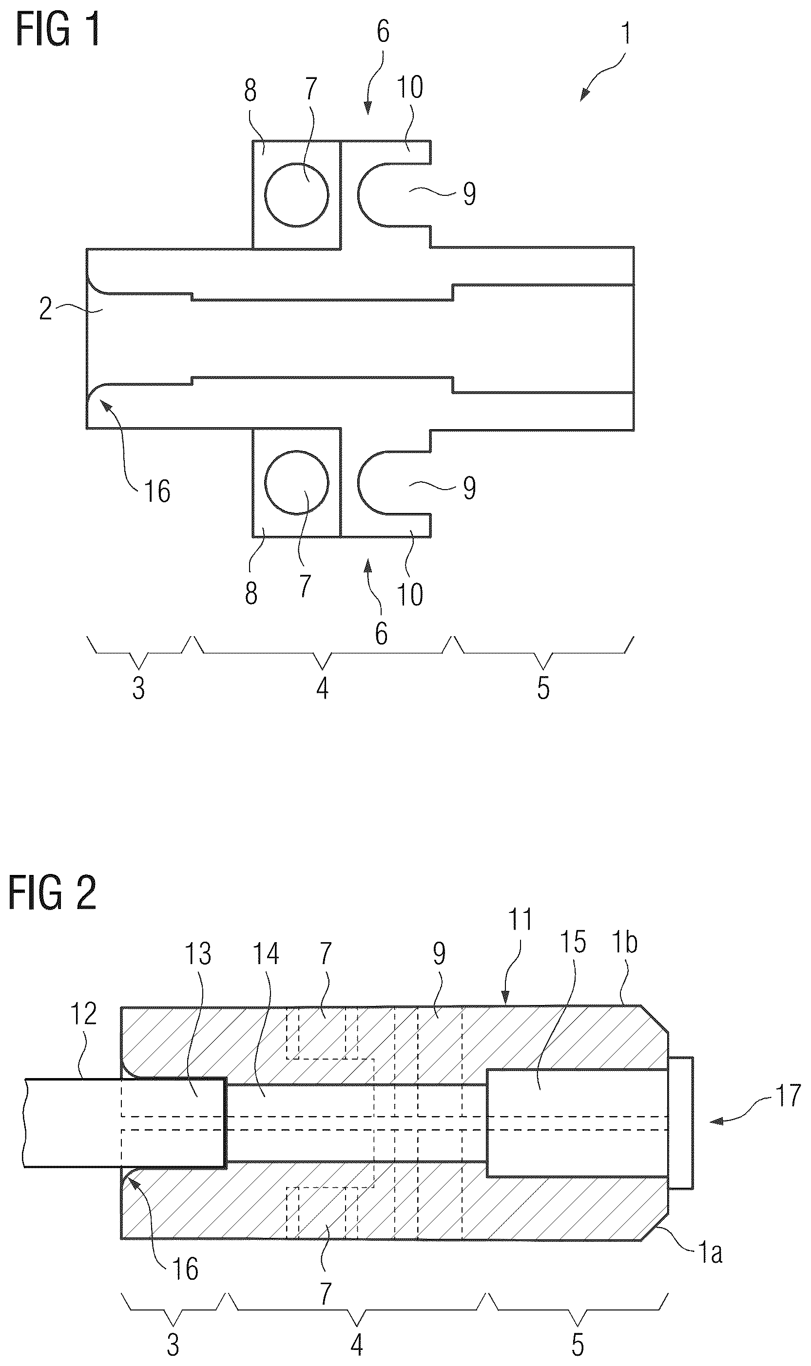 Patent US12316047 Figure 1 – Strain relief facility, connection arrangement and medical facility
