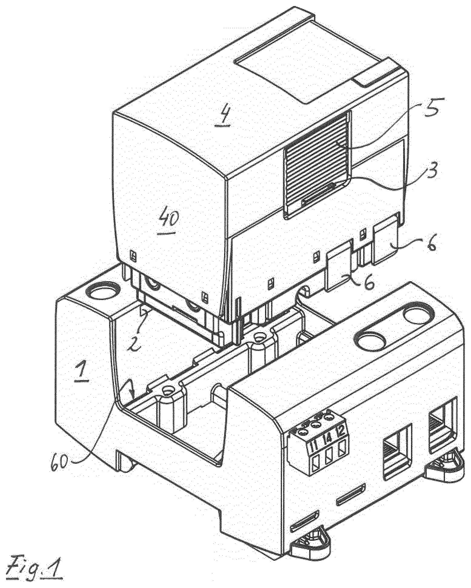 Patent US12316049 Figure 1 – Pluggable device combination for protecting against surges