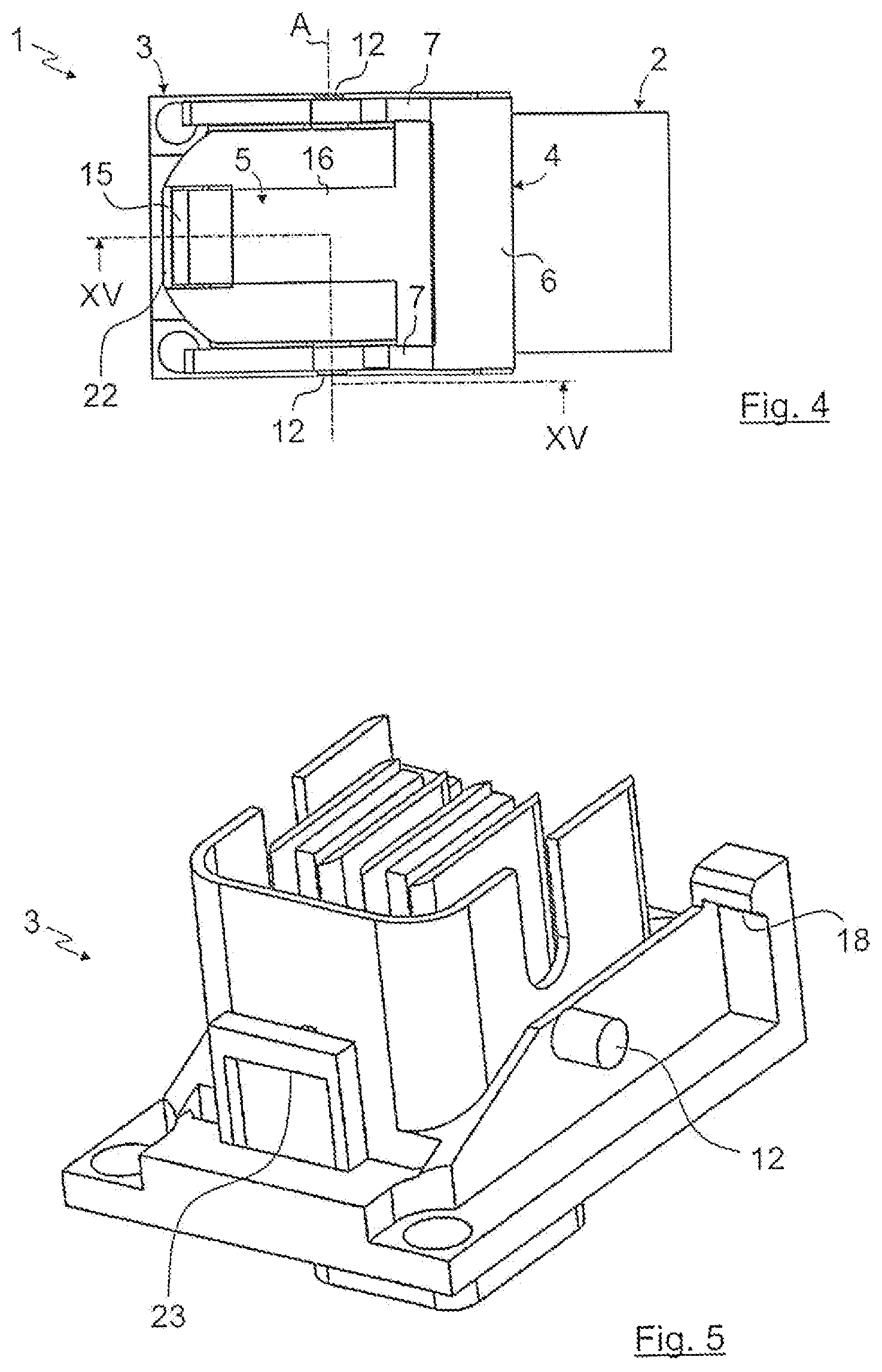 Patent US12316050 Figure 3 – Electrical plug-in connection and clamping device for an electrical plug-in connection