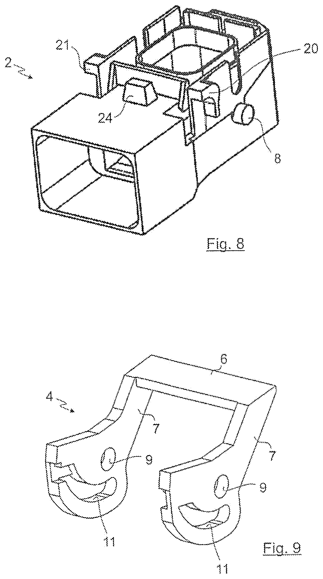 Patent US12316050 Figure 5 – Electrical plug-in connection and clamping device for an electrical plug-in connection