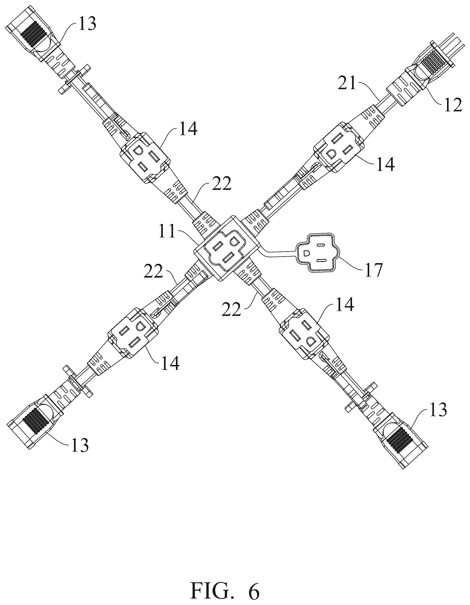 Patent US12316053 Figure 4 – Socket system with extension cord