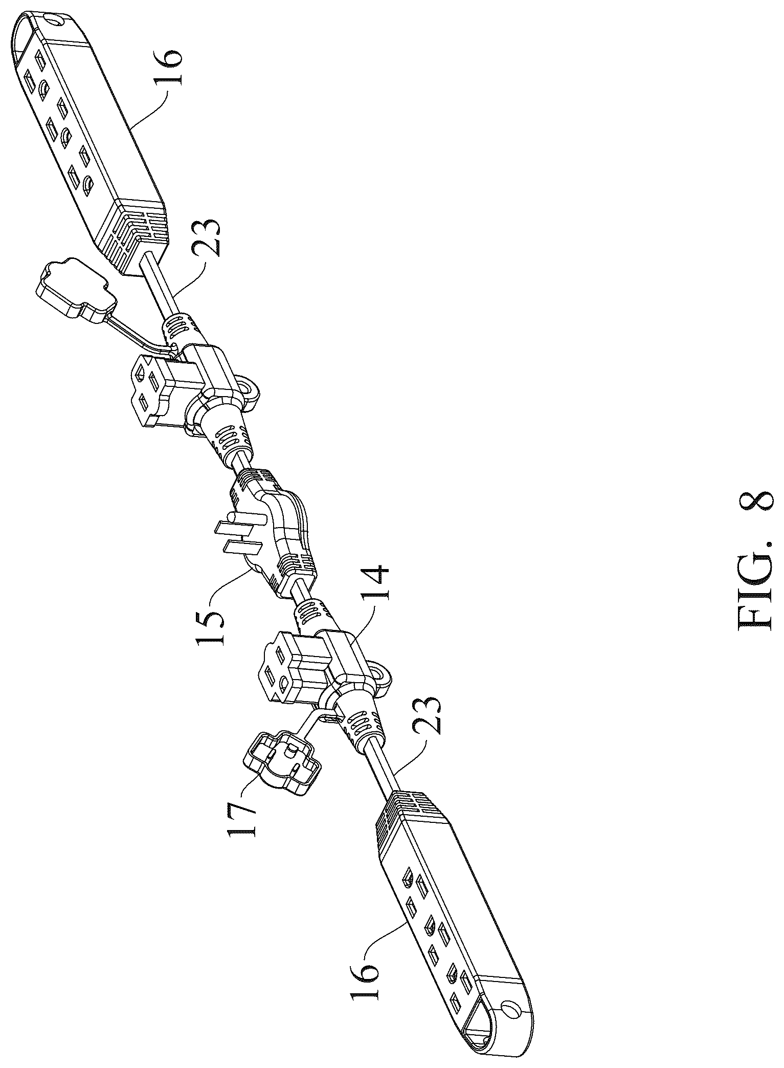 Patent US12316053 Figure 6 – Socket system with extension cord