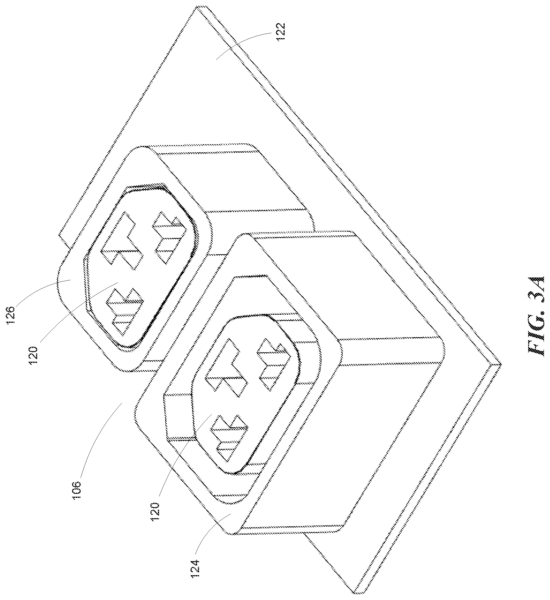 Patent US12316057 Figure 3 – Combination outlet and power distribution unit incorporating the same