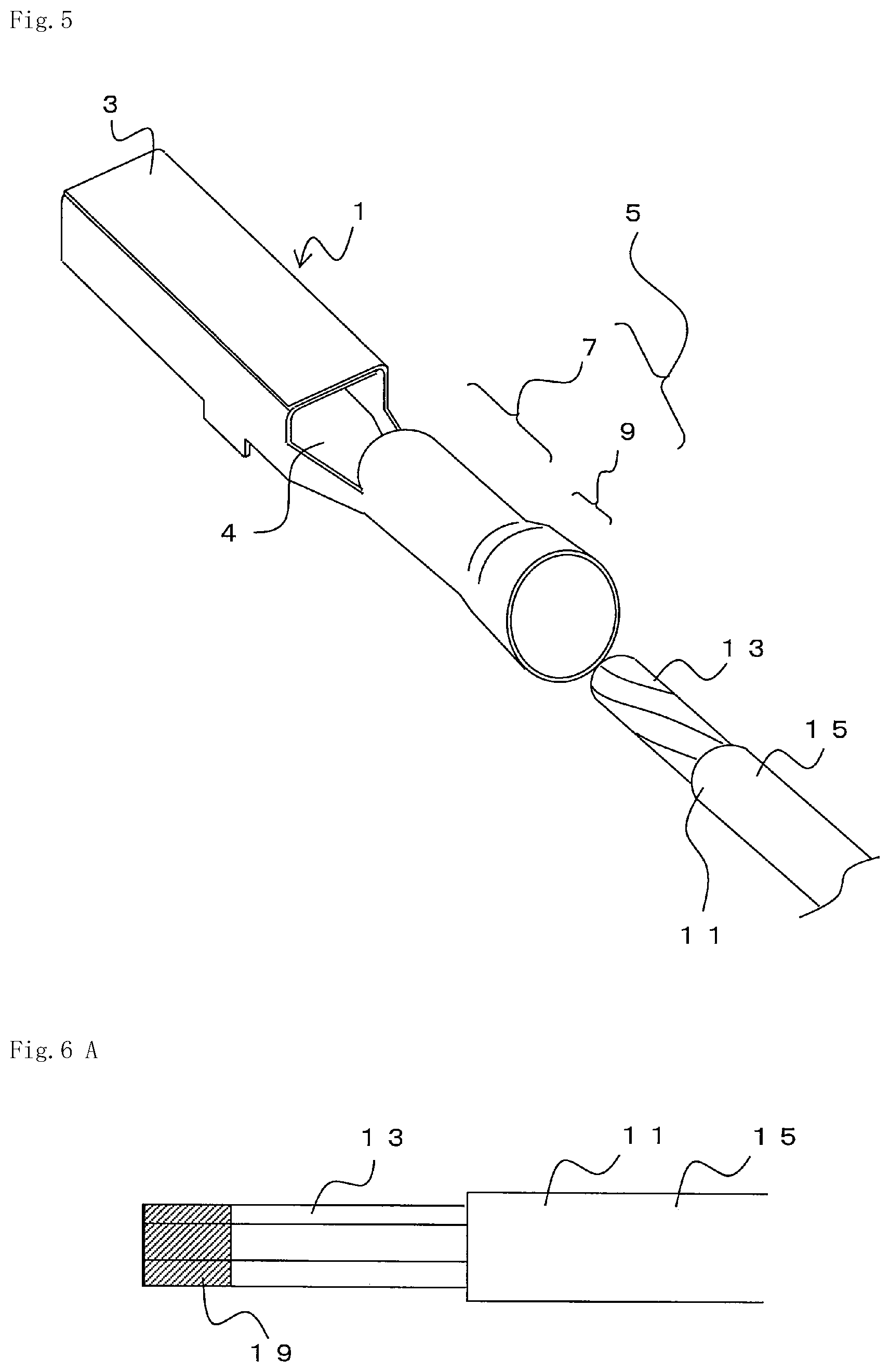 Patent US12316059 Figure 5 – Terminal-equipped electric wire, wiring harness, terminal, terminal crimper, and method for producing terminal-equipped electric wire