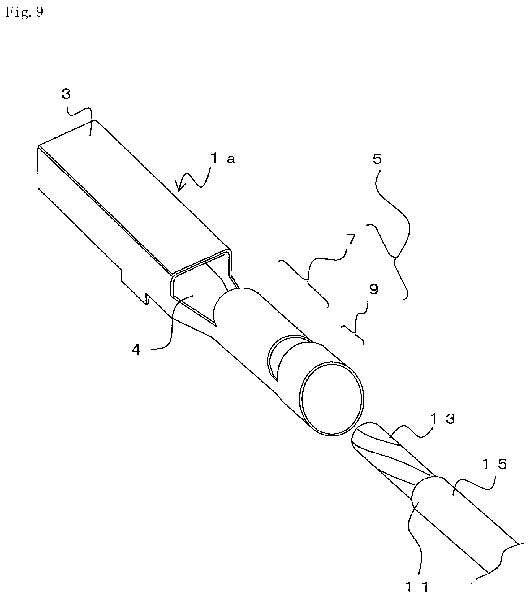Patent US12316059 Figure 9 – Terminal-equipped electric wire, wiring harness, terminal, terminal crimper, and method for producing terminal-equipped electric wire