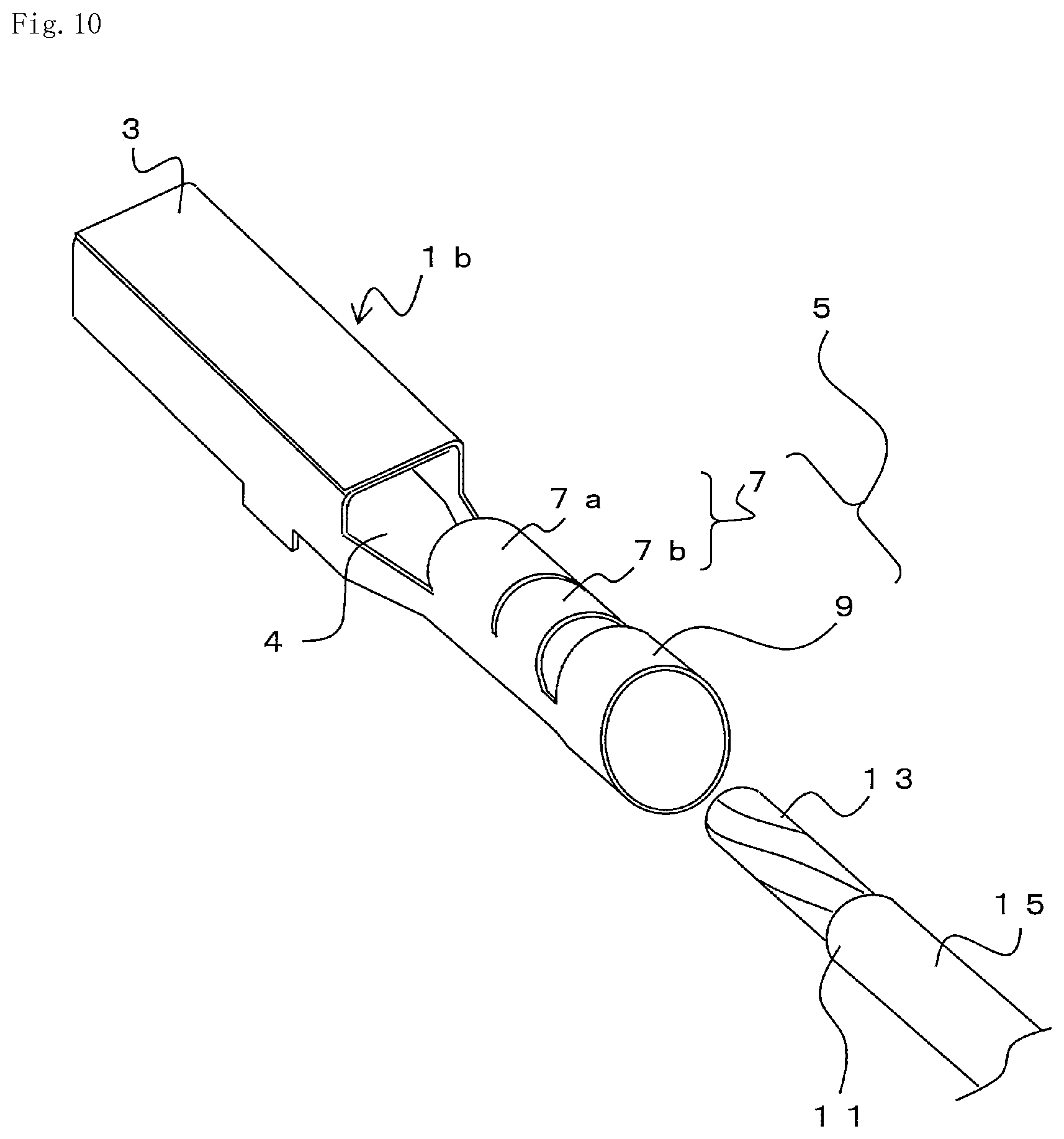 Patent US12316059 Figure 10 – Terminal-equipped electric wire, wiring harness, terminal, terminal crimper, and method for producing terminal-equipped electric wire