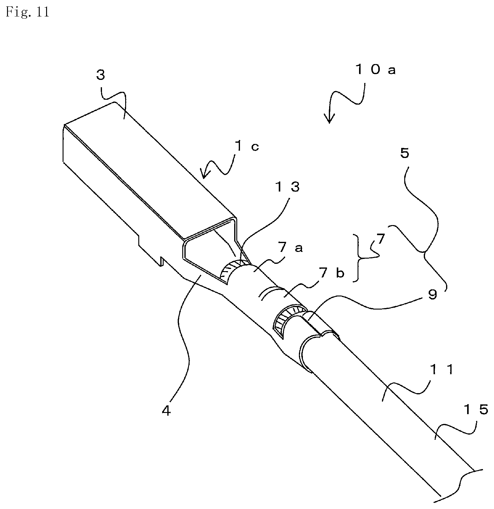 Patent US12316059 Figure 11 – Terminal-equipped electric wire, wiring harness, terminal, terminal crimper, and method for producing terminal-equipped electric wire