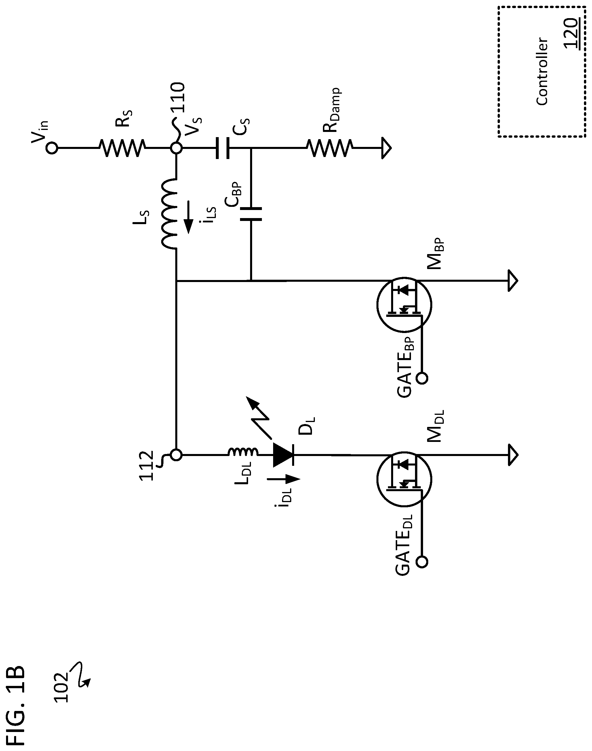 Patent US12316073 Figure 2 – Single-FET pulsed laser diode driver
