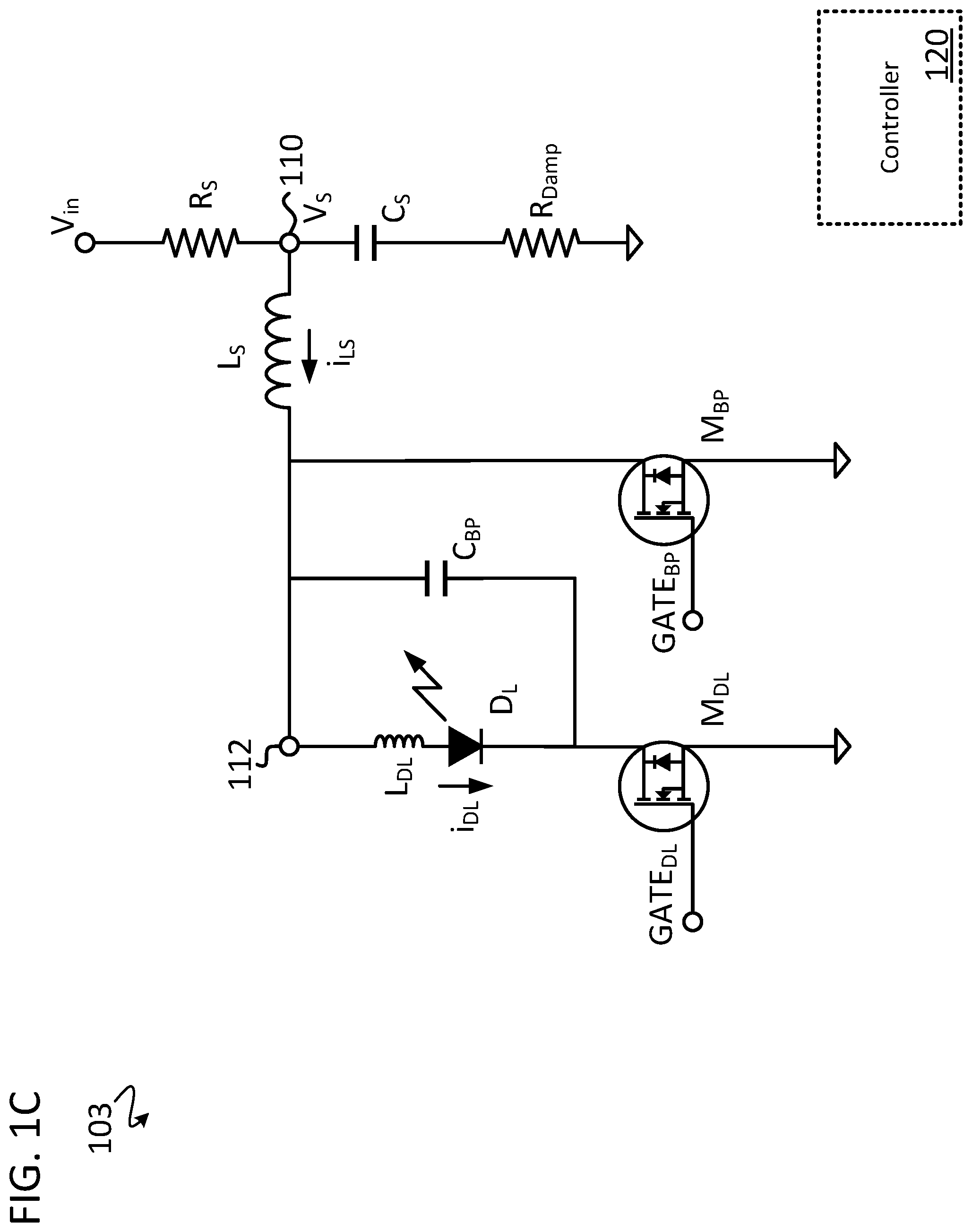 Patent US12316073 Figure 3 – Single-FET pulsed laser diode driver