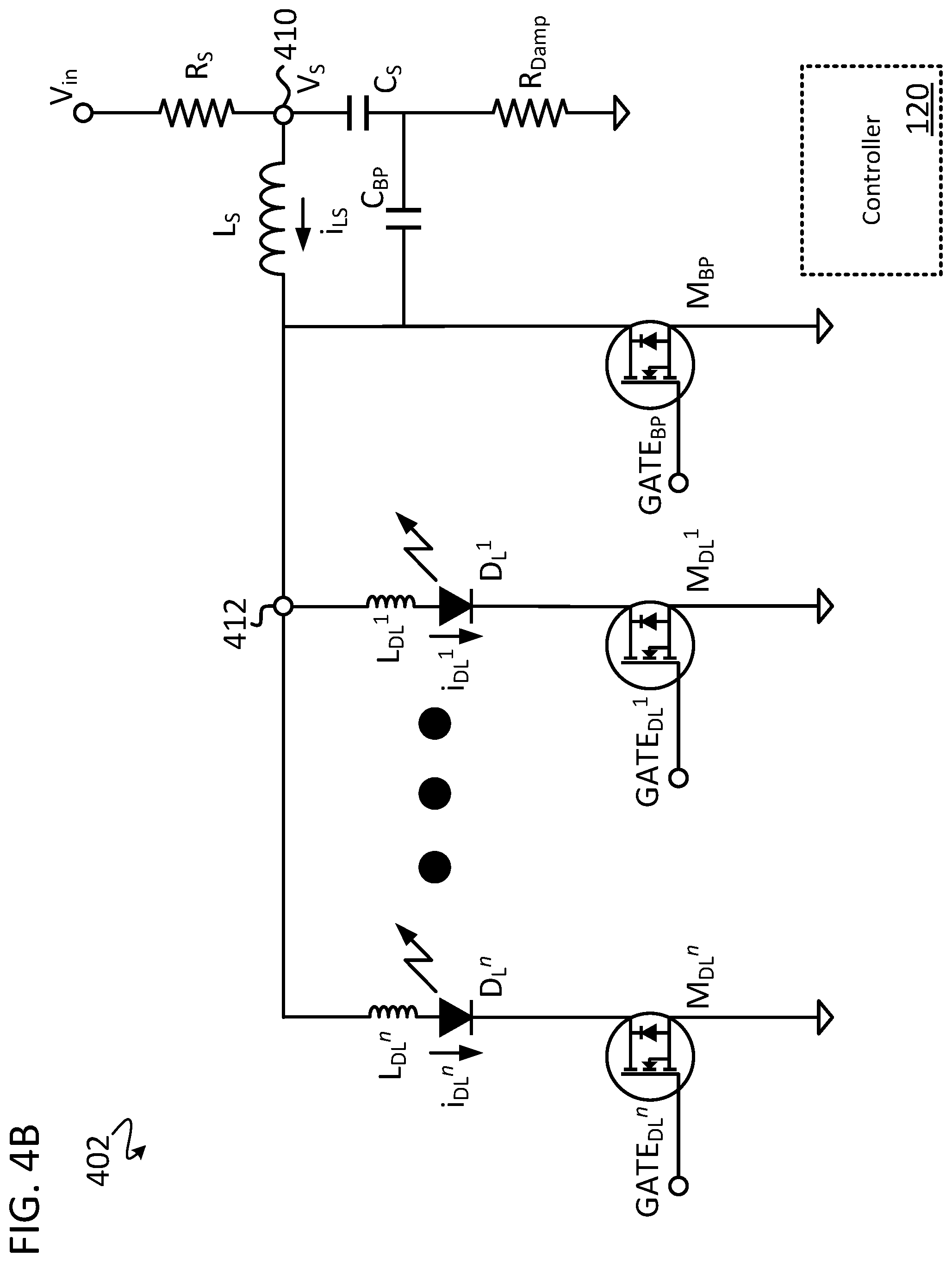 Patent US12316073 Figure 10 – Single-FET pulsed laser diode driver