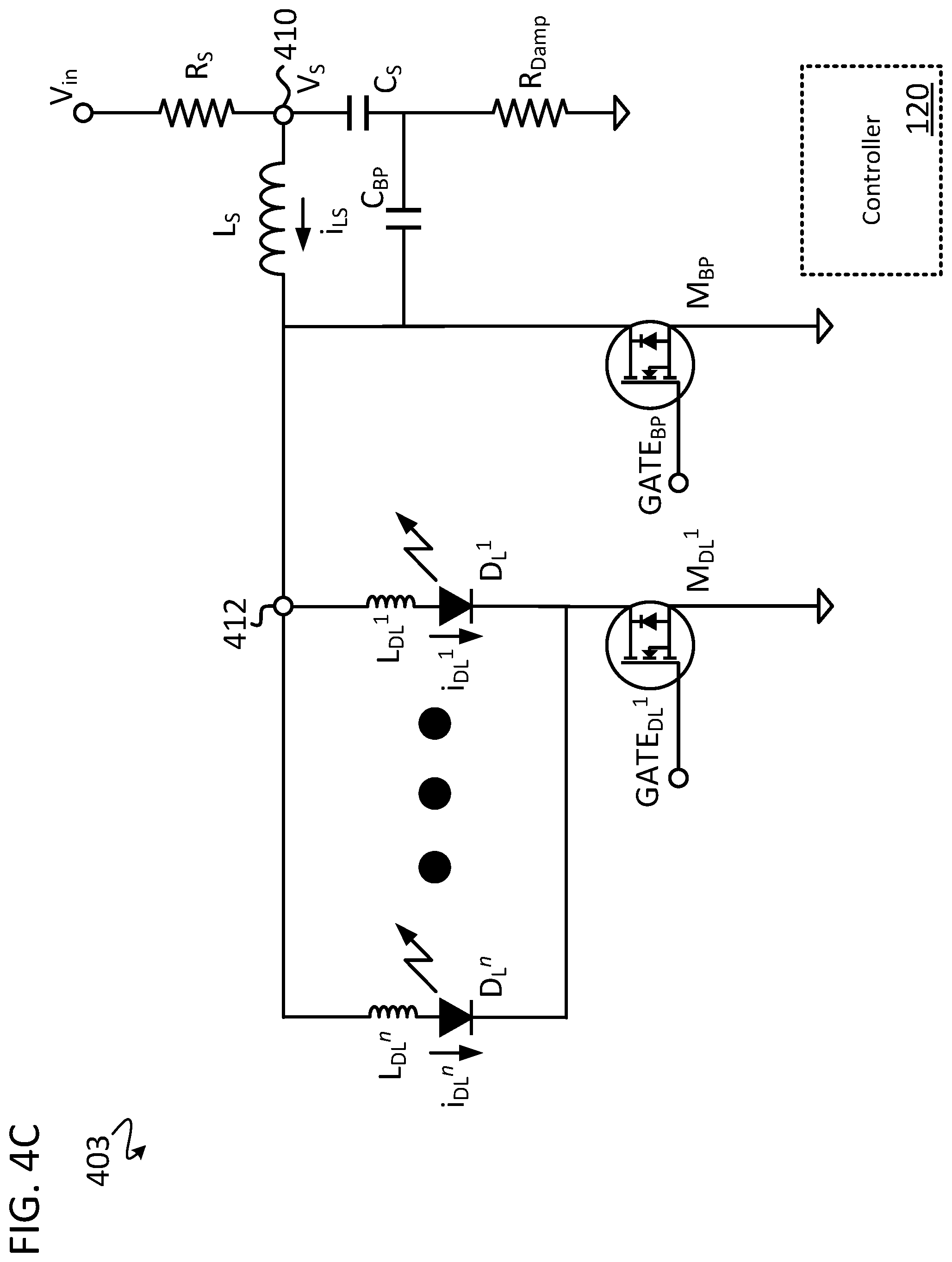 Patent US12316073 Figure 11 – Single-FET pulsed laser diode driver