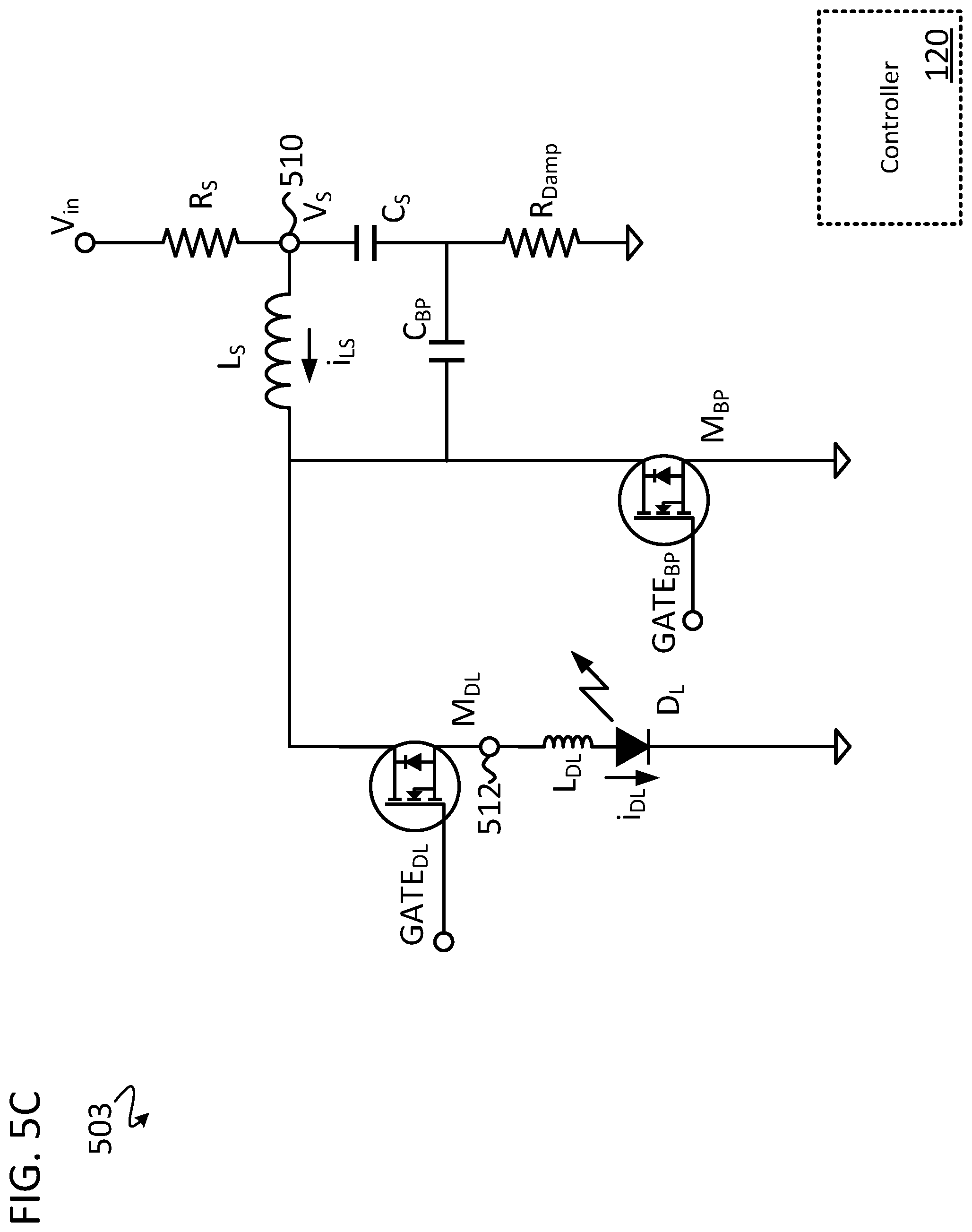 Patent US12316073 Figure 15 – Single-FET pulsed laser diode driver