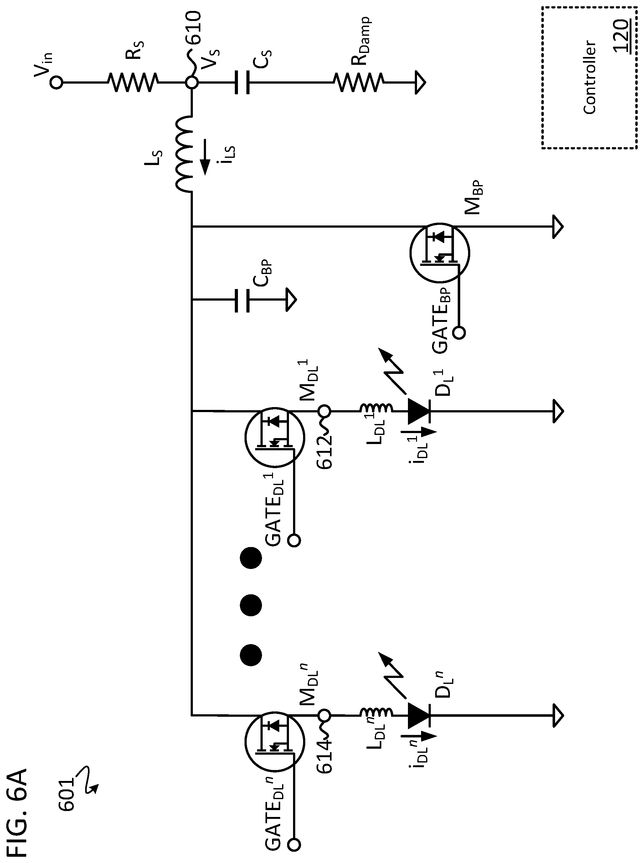 Patent US12316073 Figure 17 – Single-FET pulsed laser diode driver