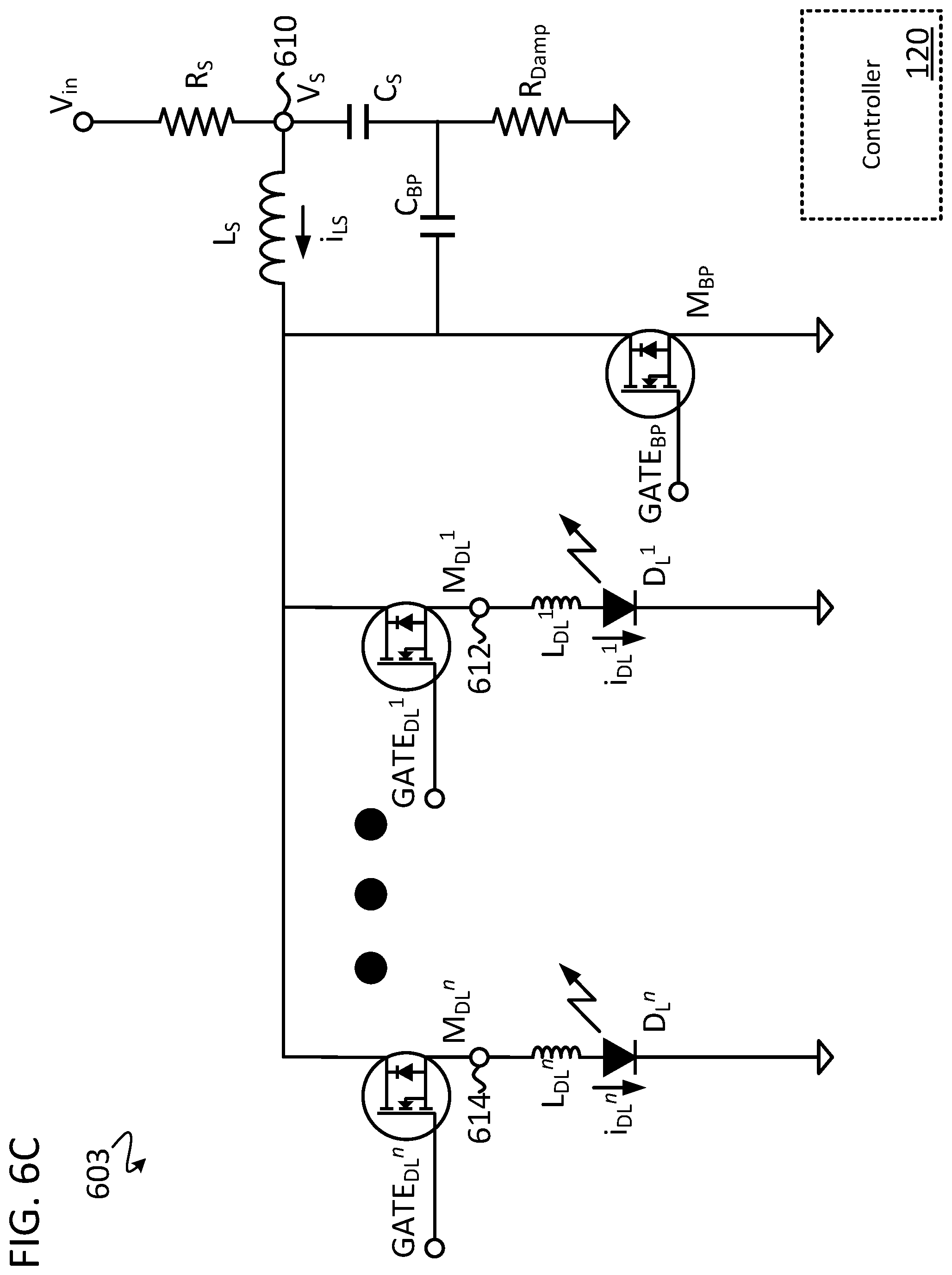 Patent US12316073 Figure 19 – Single-FET pulsed laser diode driver