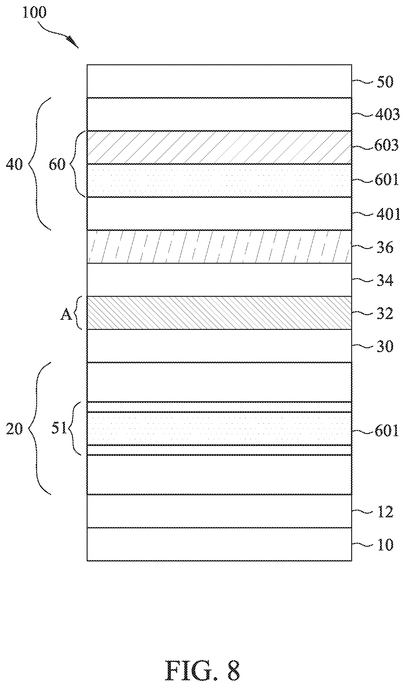 Patent US12316076 Figure 8 – Vertical cavity surface emitting laser diode (VCSEL) with tunnel junction