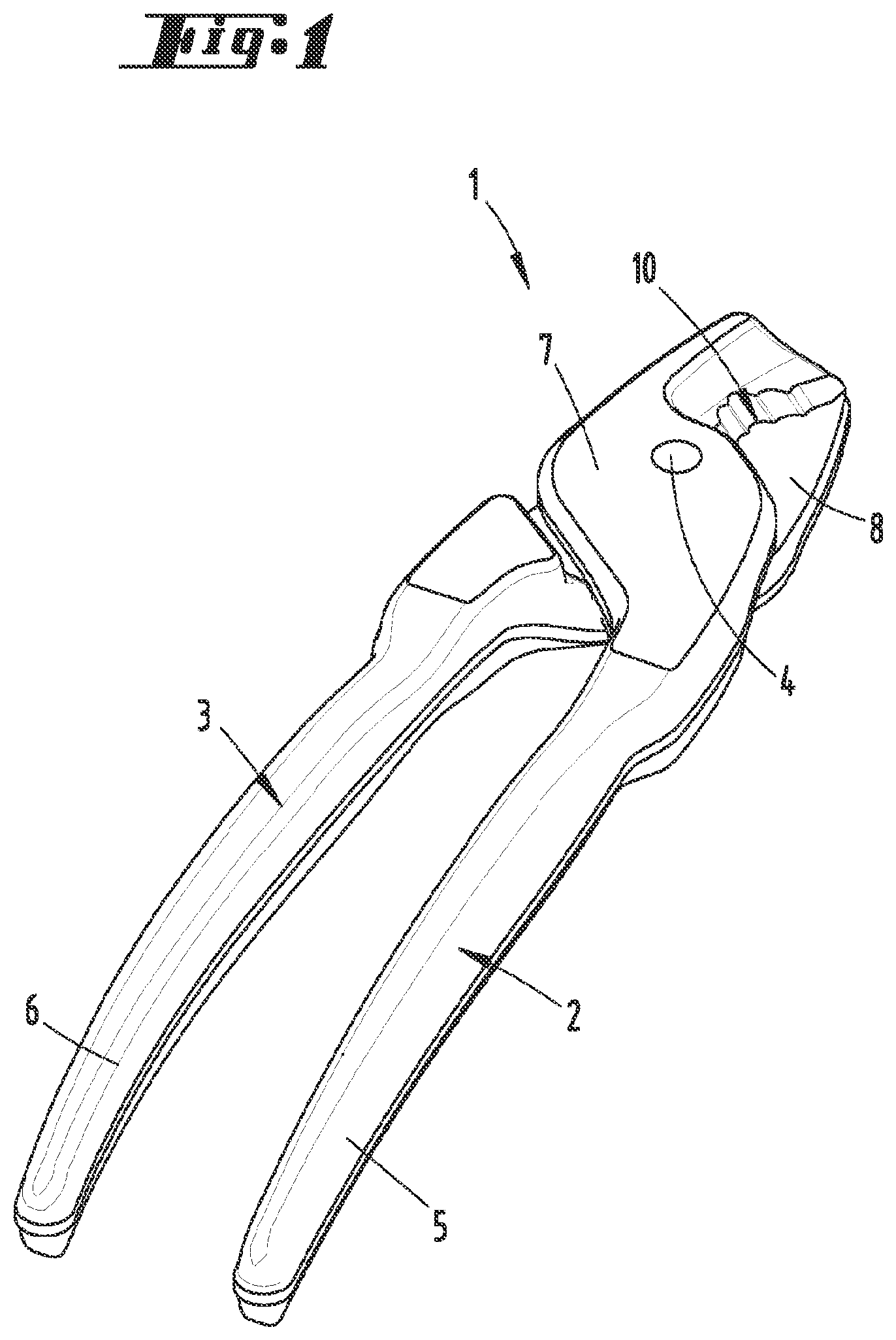 Patent US12316080 Figure 1 – Pliers-type cutting tool