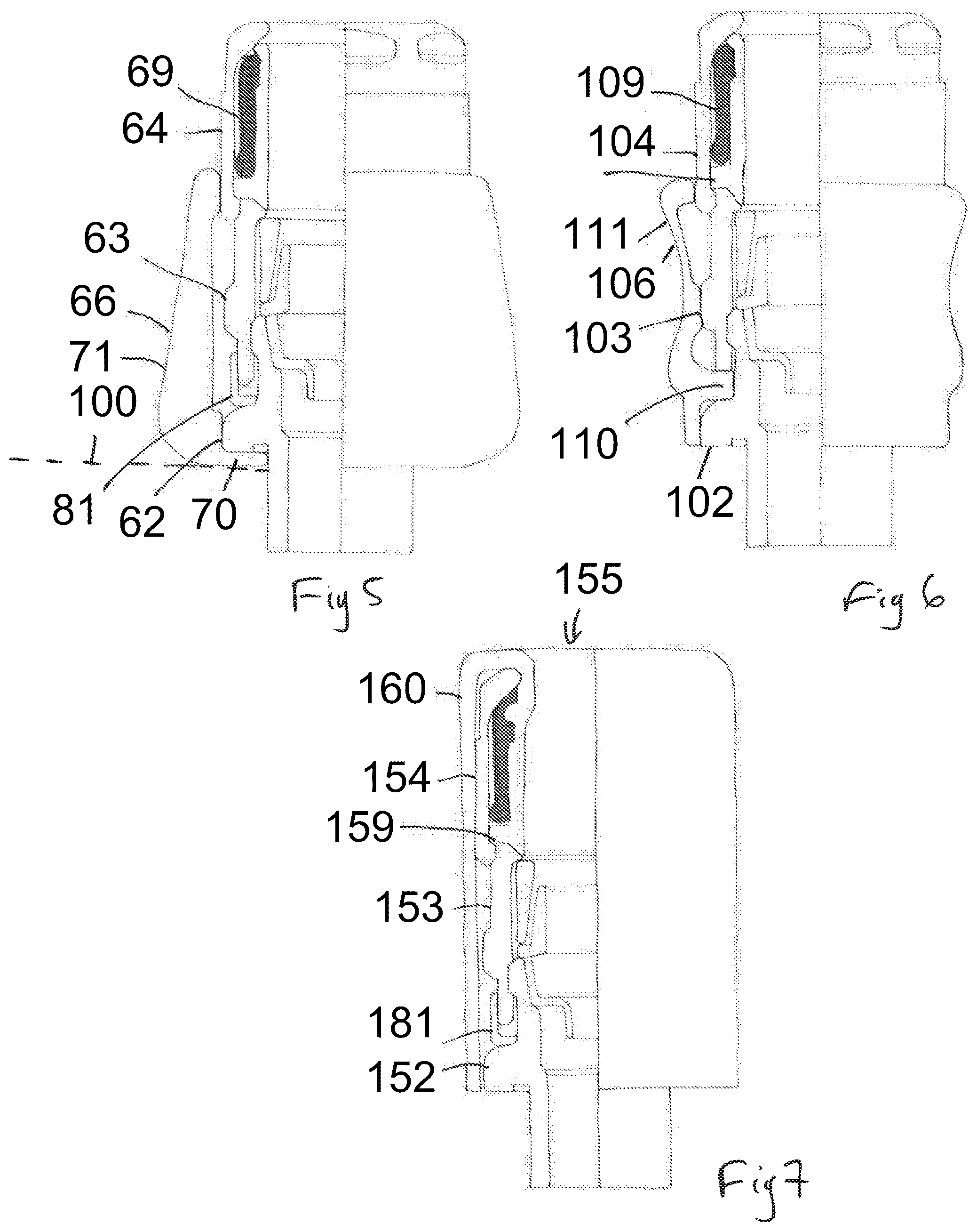 Patent US12316082 Figure 4 – Cable glands with multiple seal positions