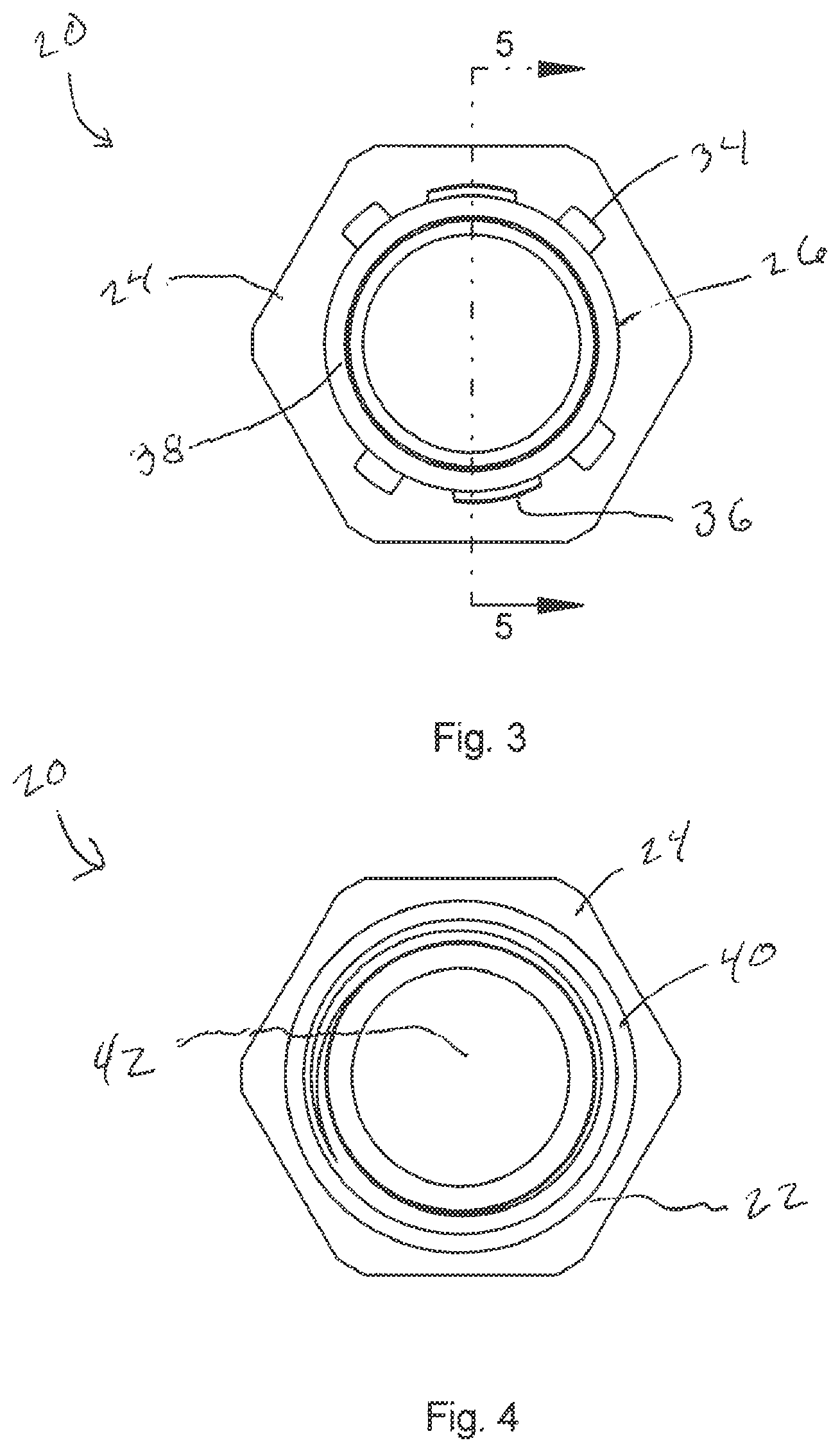 Patent US12316086 Figure 2 – Quick connect fitting for connecting any male threaded connector or raceway to an electrical box