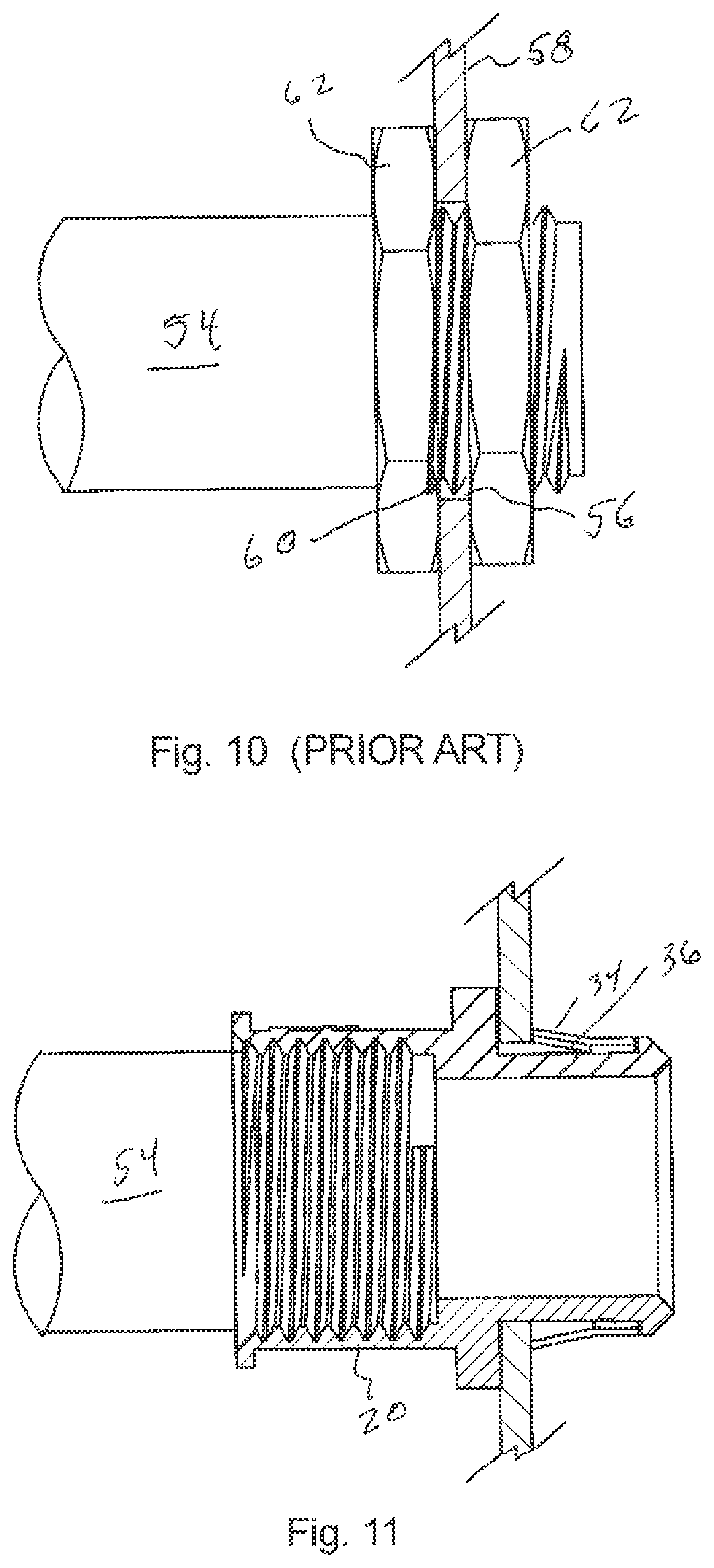 Patent US12316086 Figure 6 – Quick connect fitting for connecting any male threaded connector or raceway to an electrical box