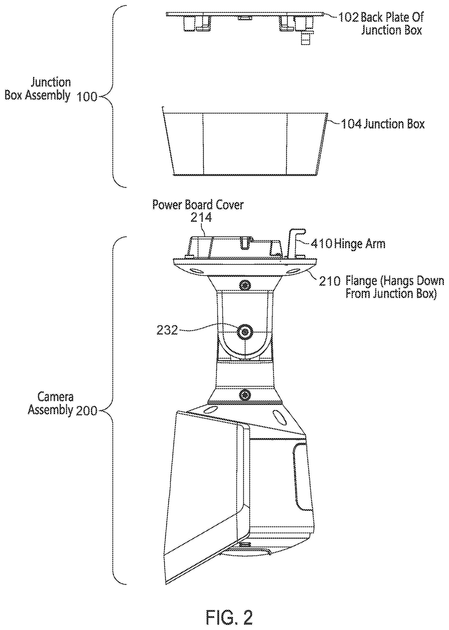Patent US12316088 Figure 2 – Configurable junction box for surface mountable camera
