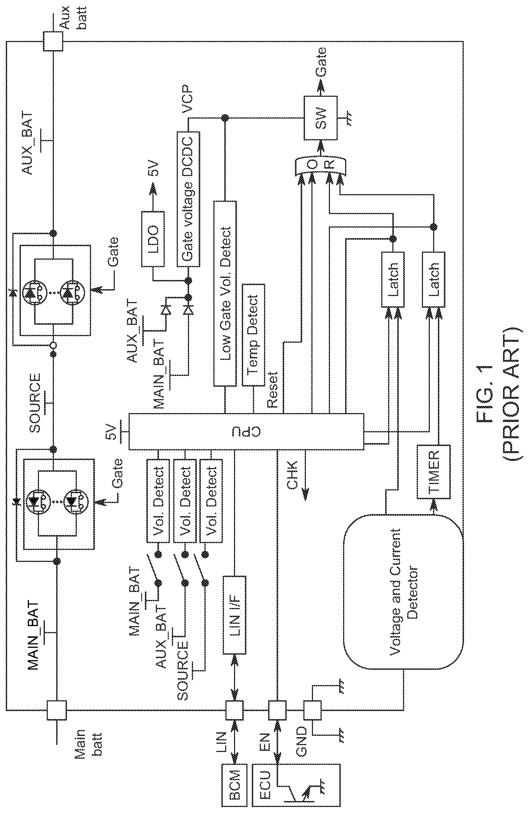 Patent US12316093 Figure 1 – Power supply system having a circuit for detecting a ground fault